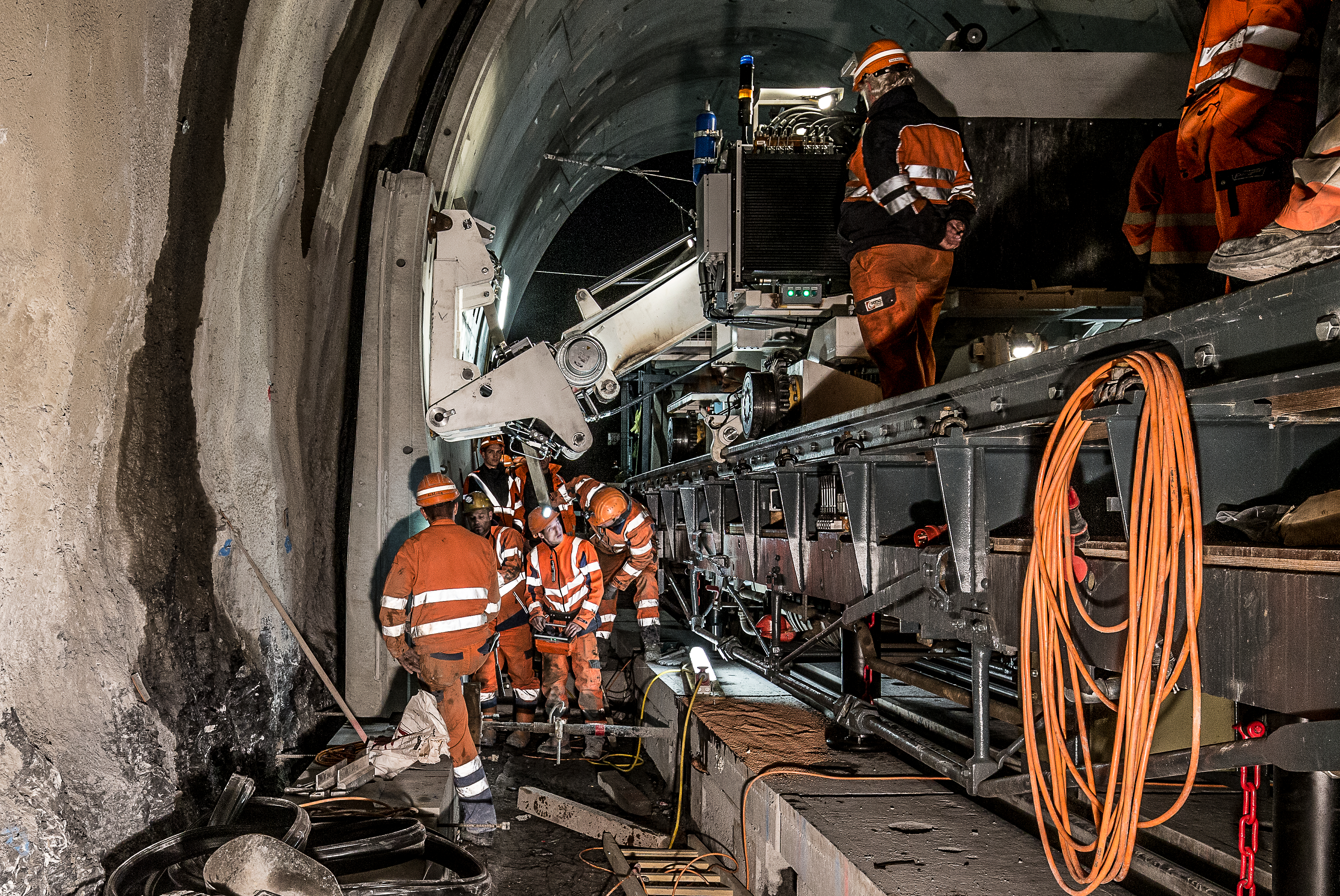 Bild von der Instandsetzung des Glatscherastunnel mittels der Normalbauweise Tunnel