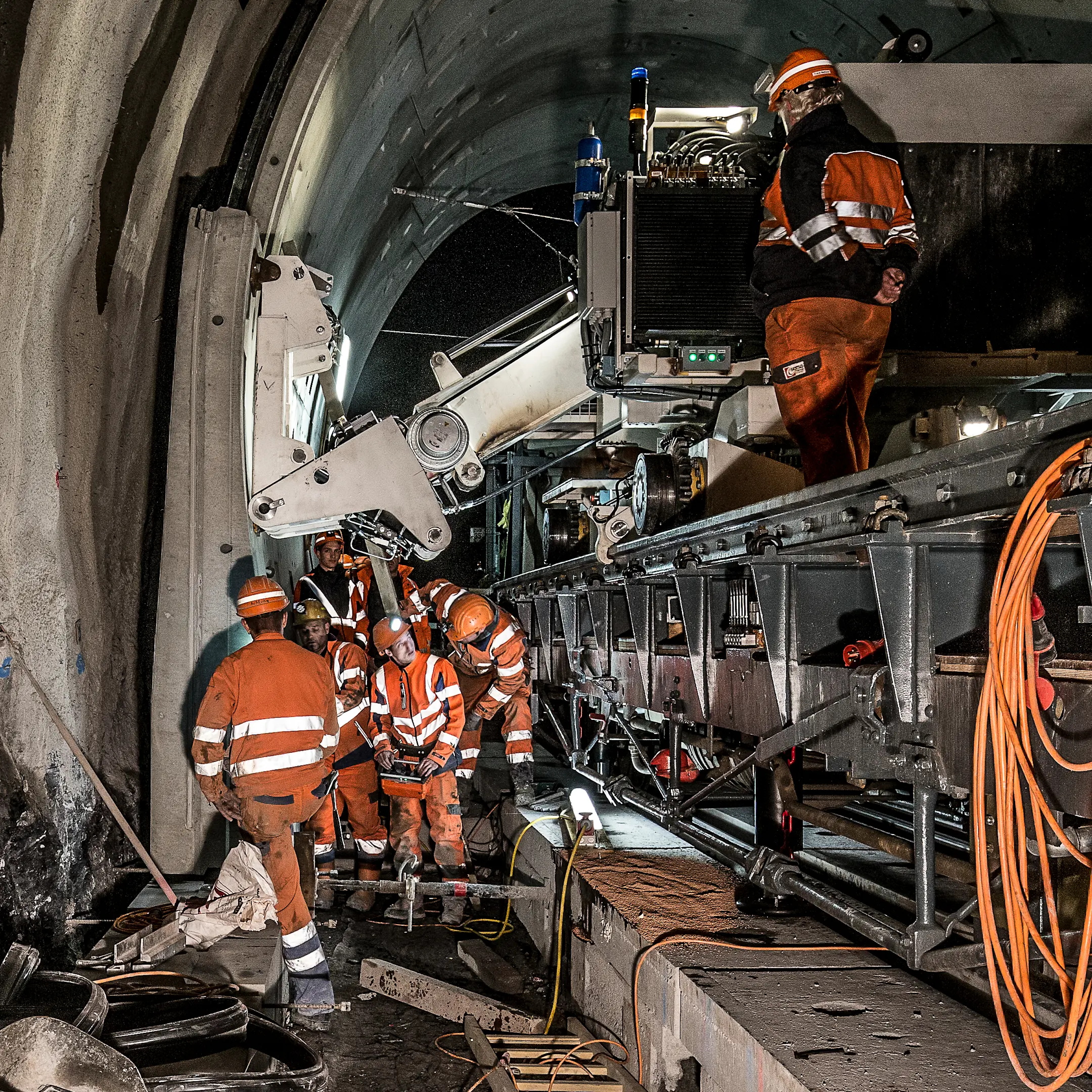 Bild von der Instandsetzung des Glatscherastunnel mittels der Normalbauweise Tunnel