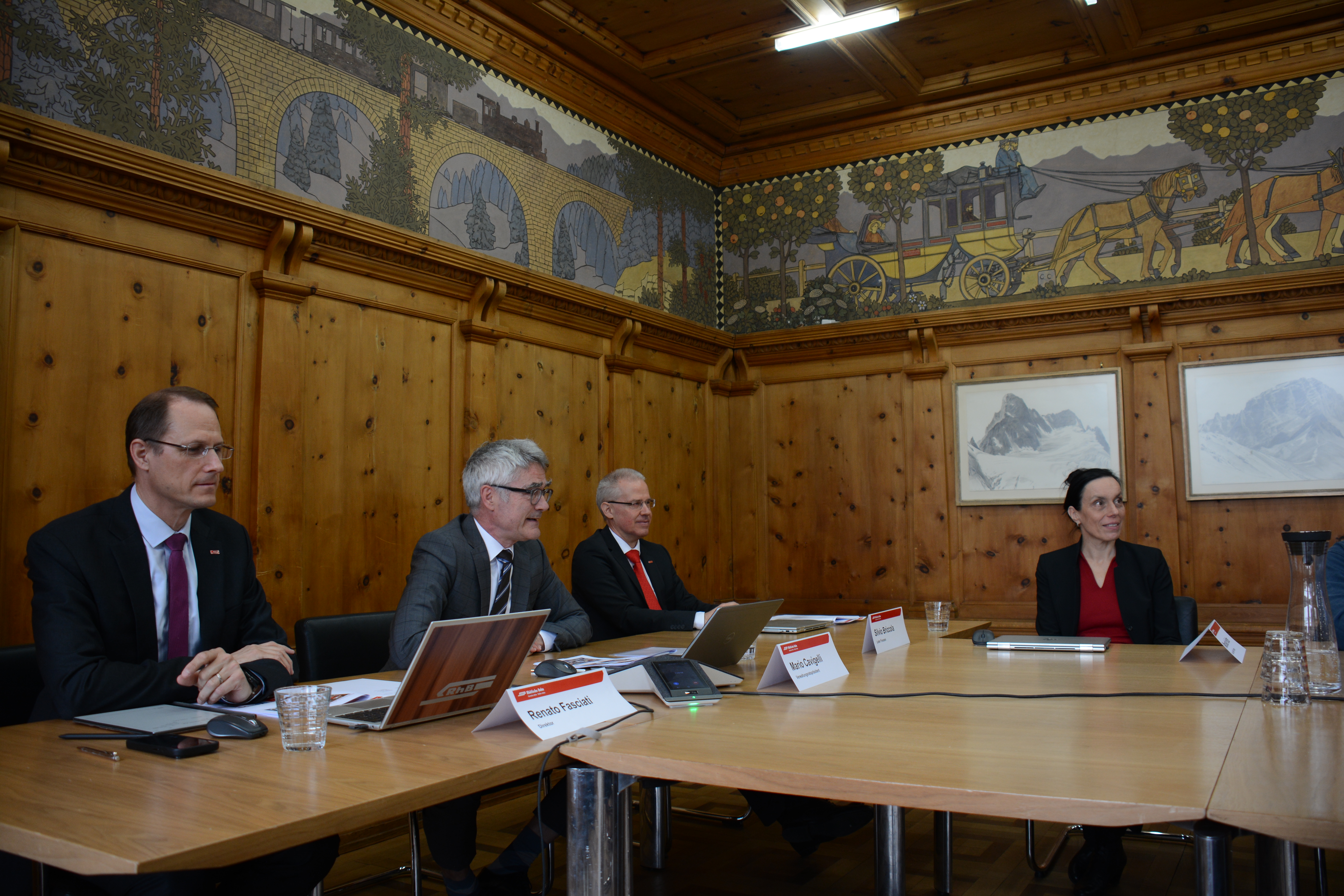 v.l.n.r. Renato Fasciati, Mario Cavigelli, Silvio Briccola, Manuela Hutter