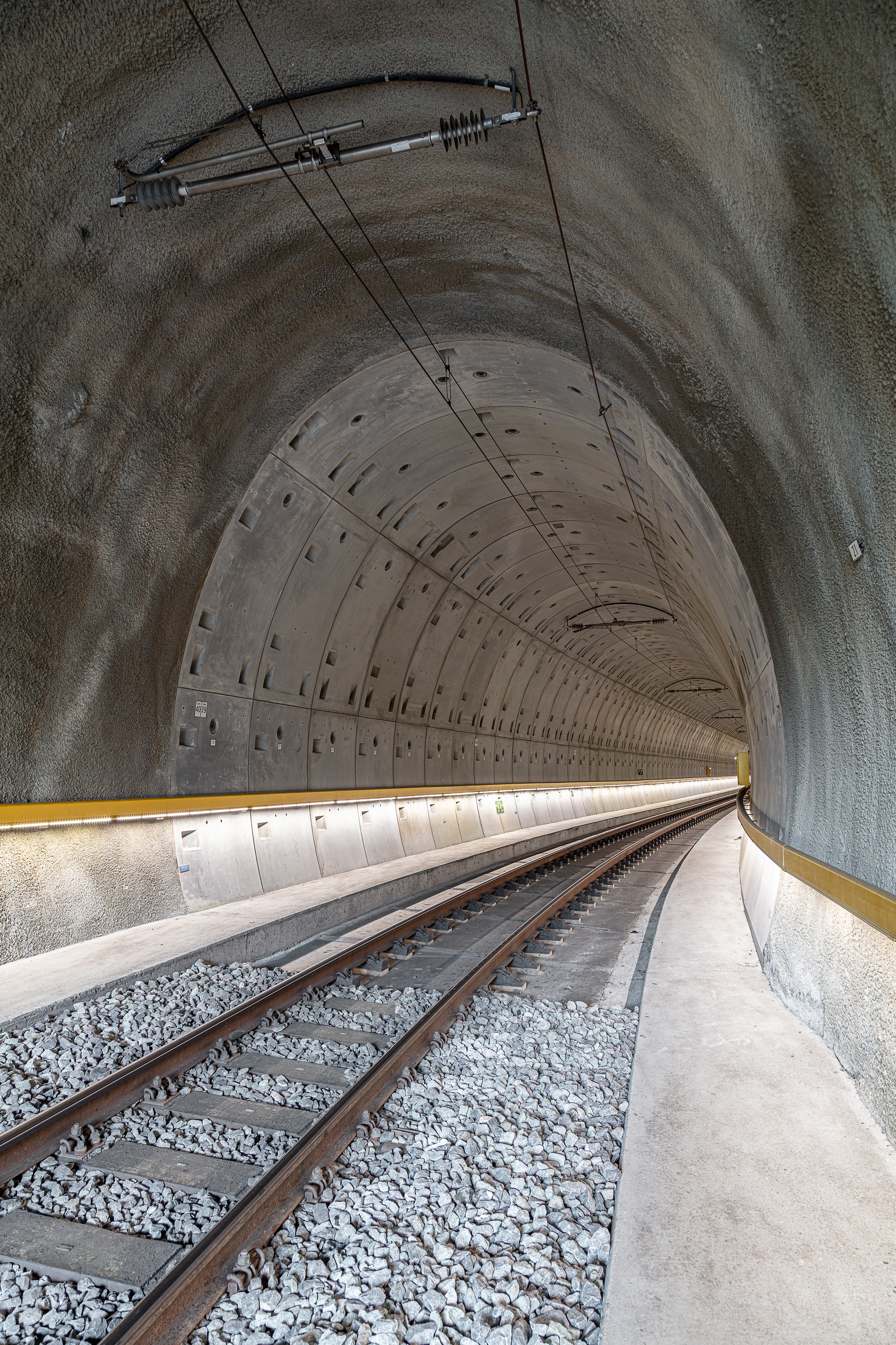 Innenansicht des Bergünersteintunnels