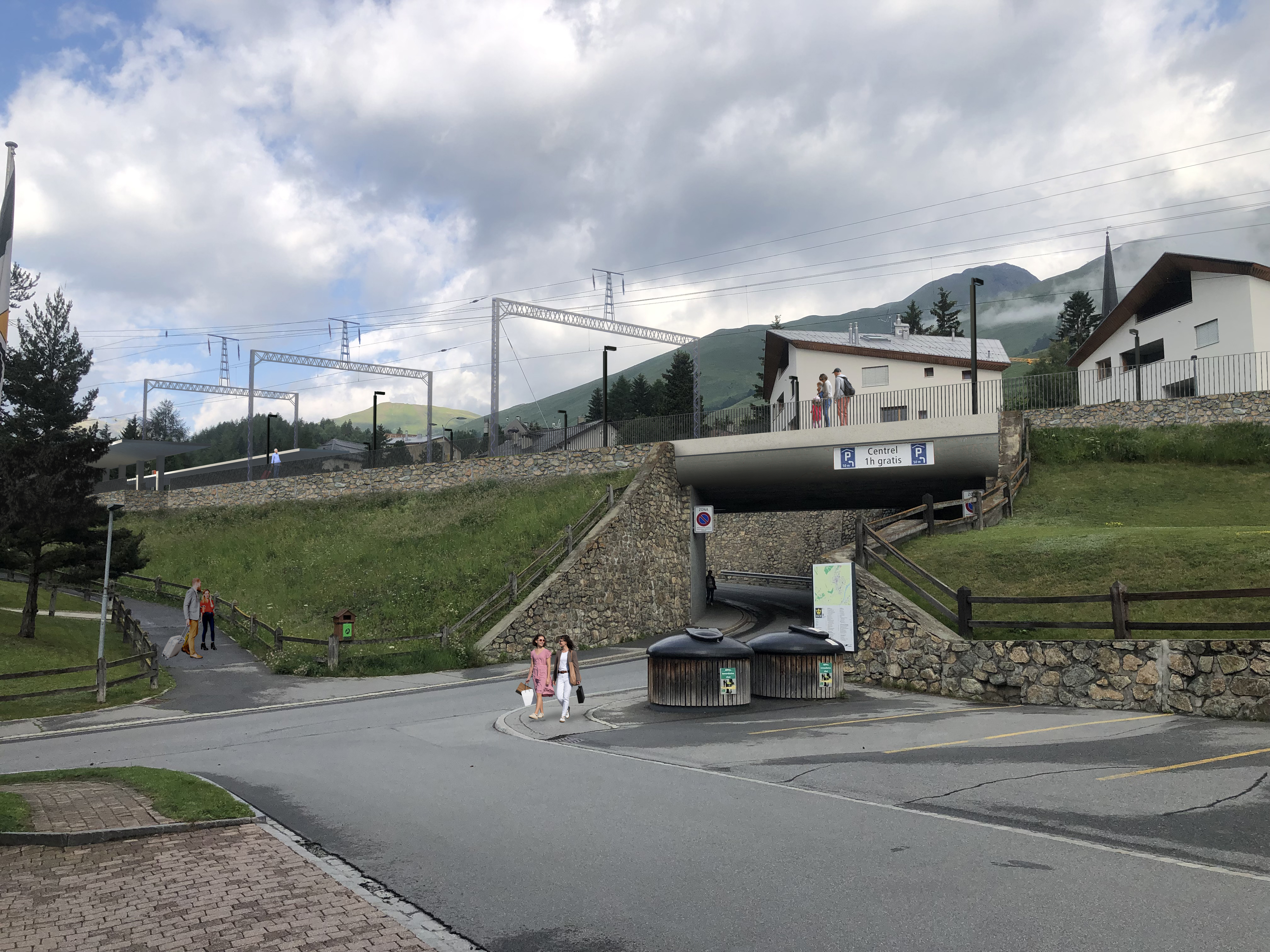 Visualisierung Bahnhof Zuoz
