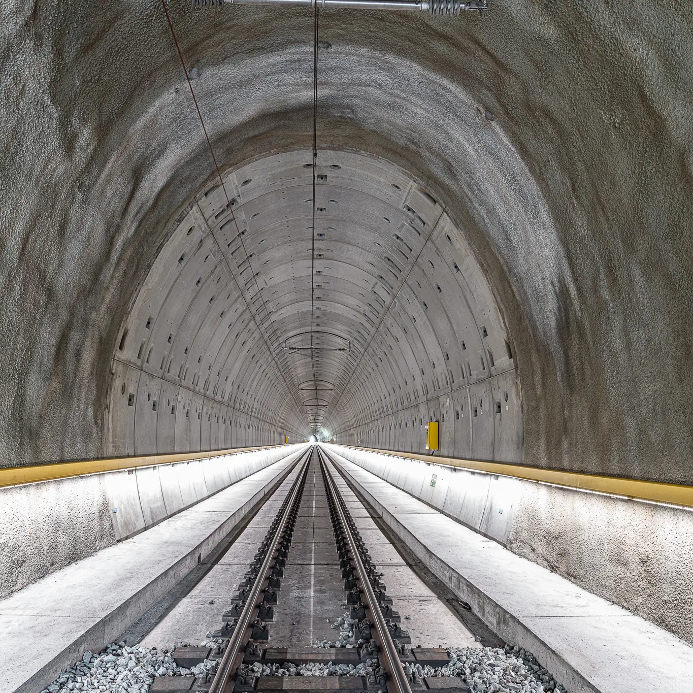 Der Bergünersteintunnel der Rhätischen Bahn auf der Albulalinie.