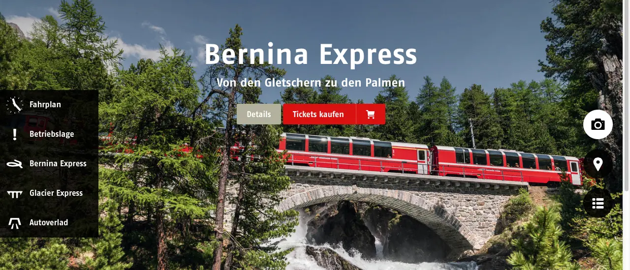 Internetauftritt RhB