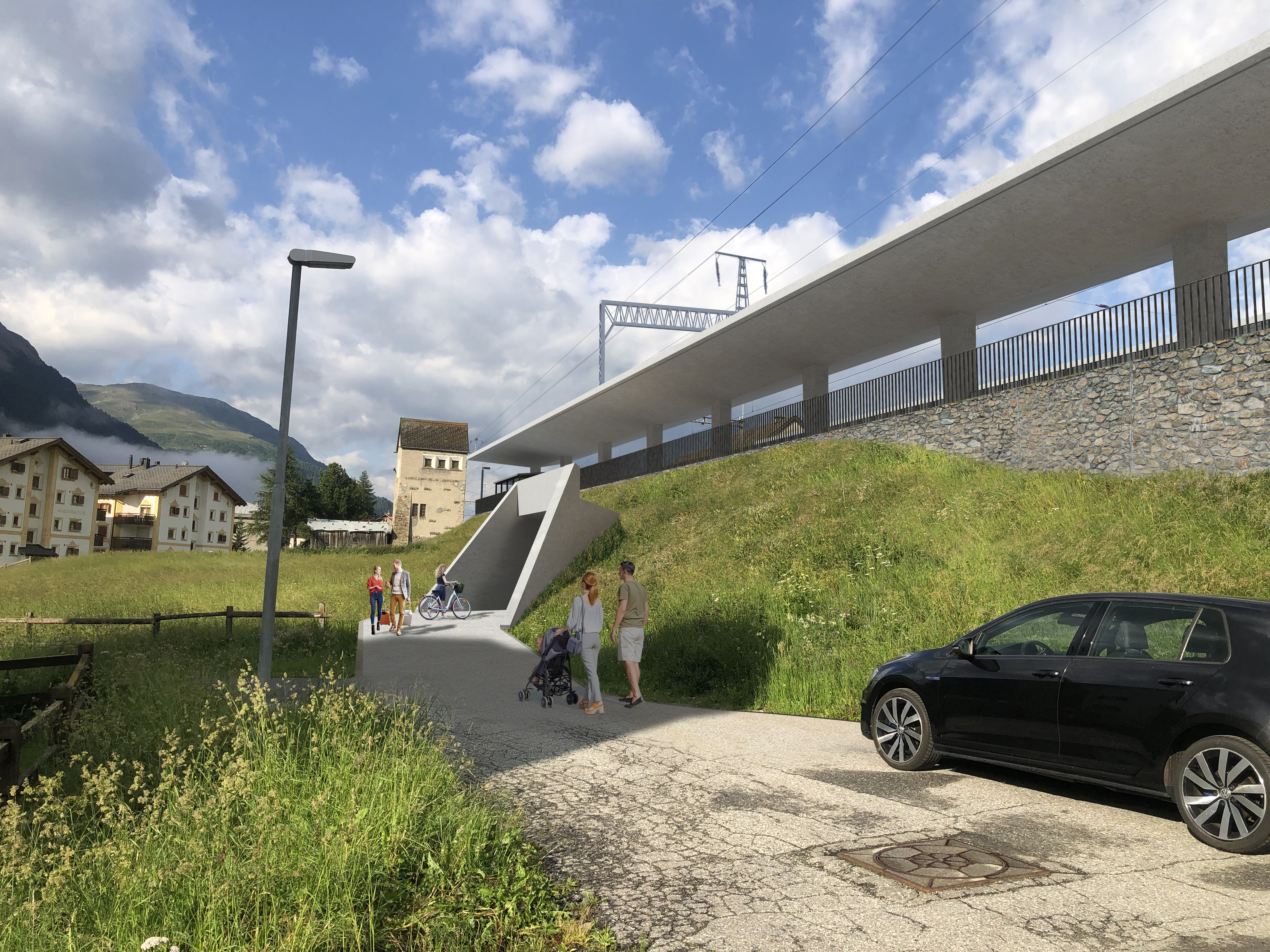 Visualisierung Bahnhof Zuoz