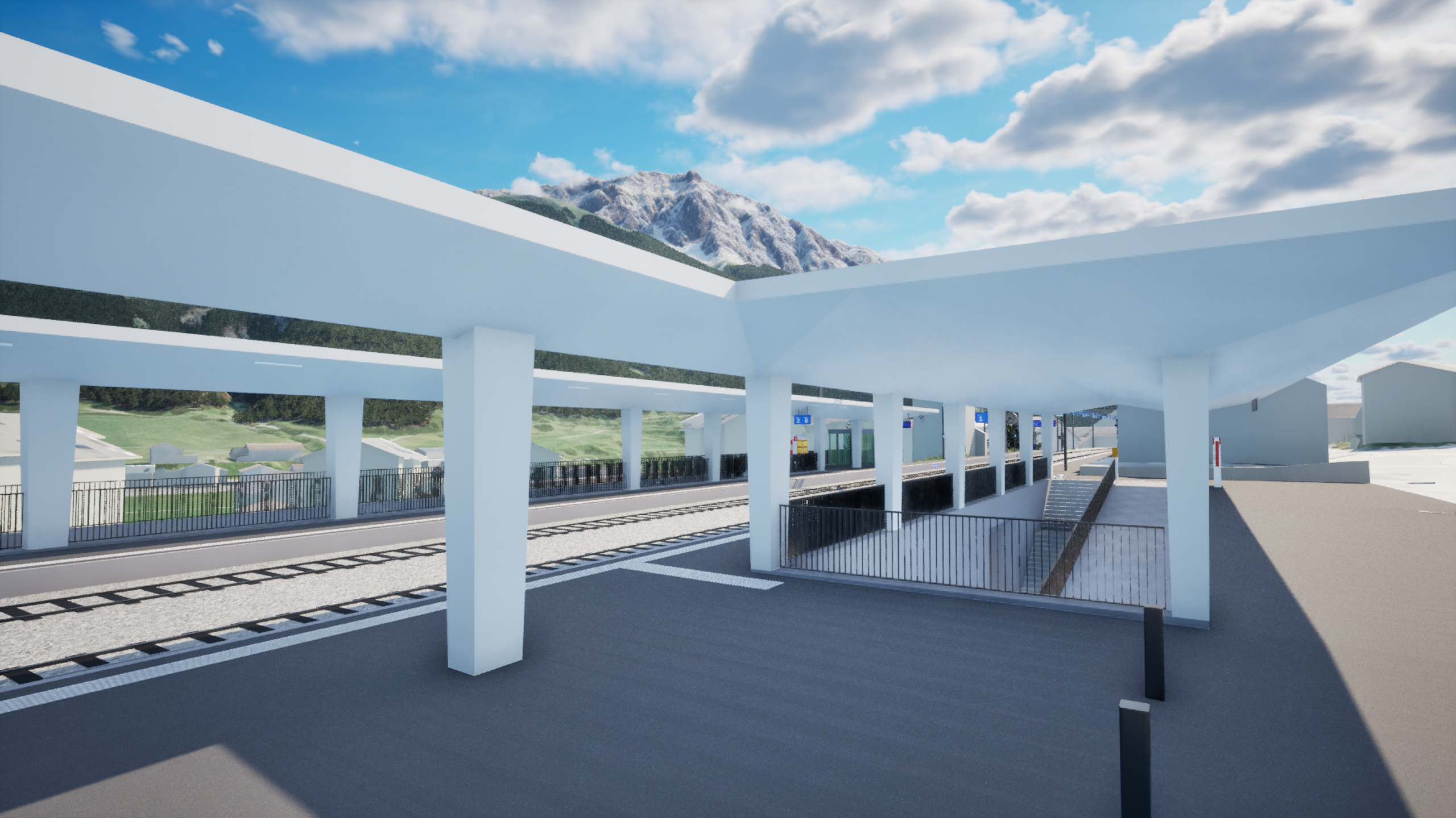 Visualisierung Bahnhof Zuoz