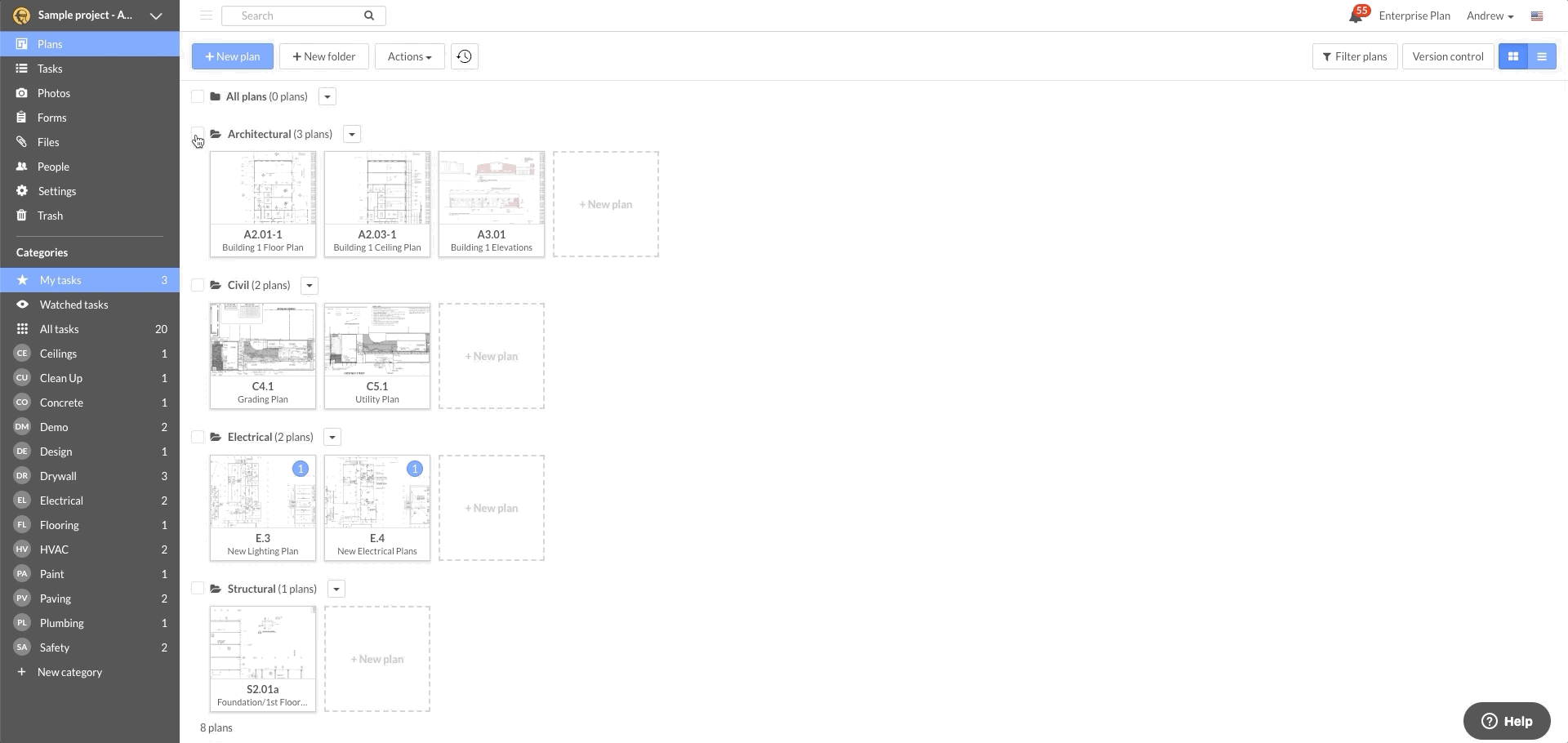 Tag multiple plans [full screen]
