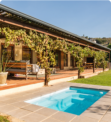 Backyard of a country home cropped