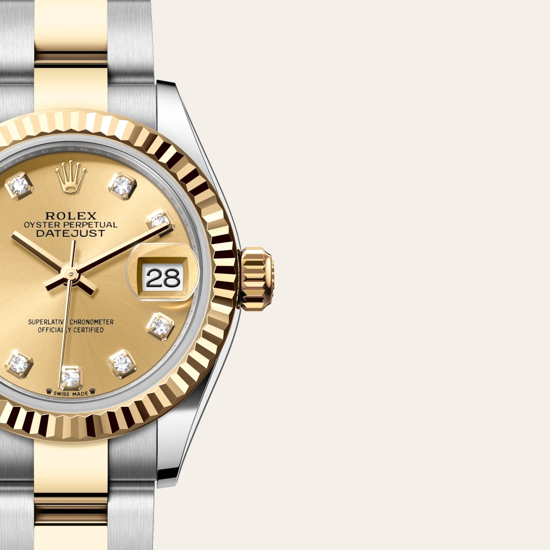 Close-up image of a Rolex watch