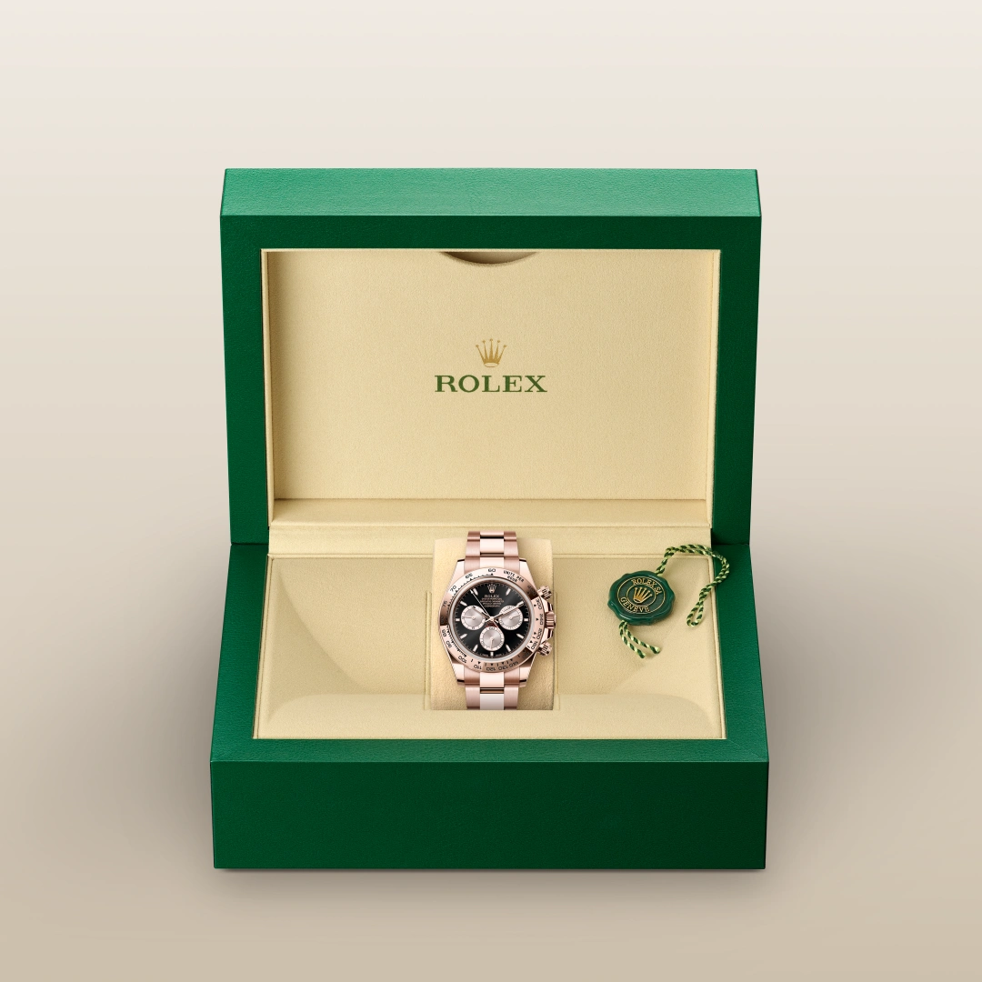 Image of a Rolex watch in its product box