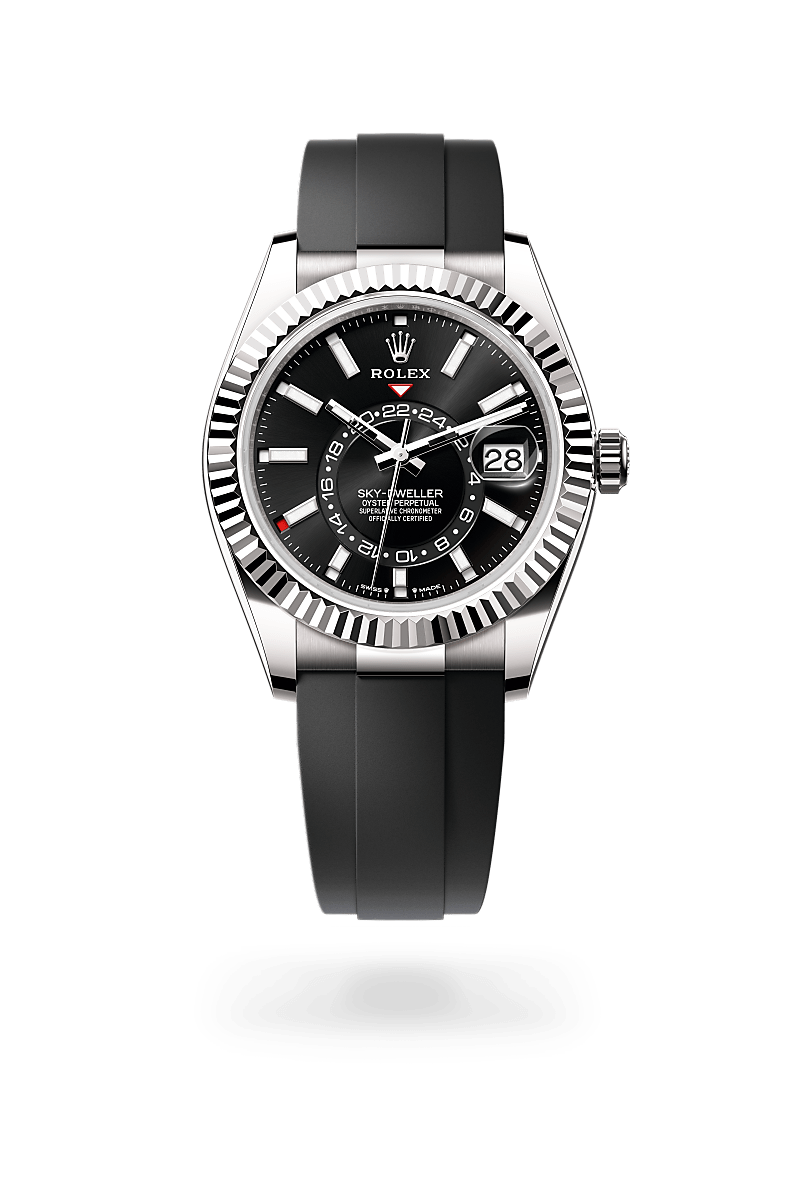 Upright image of Sky-Dweller - Oyster, 42 mm, white gold
