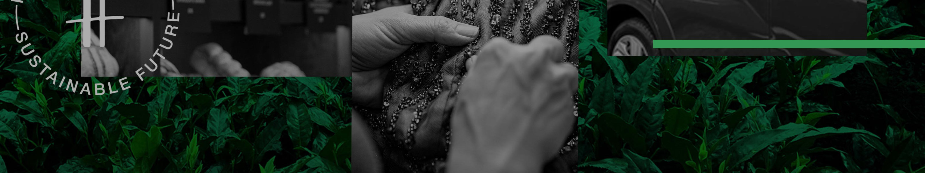 An old womens hands working on tailoring a garment for Harrods