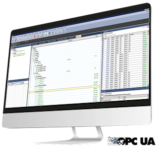 Modern data center with illuminated servers for data storage and processing.