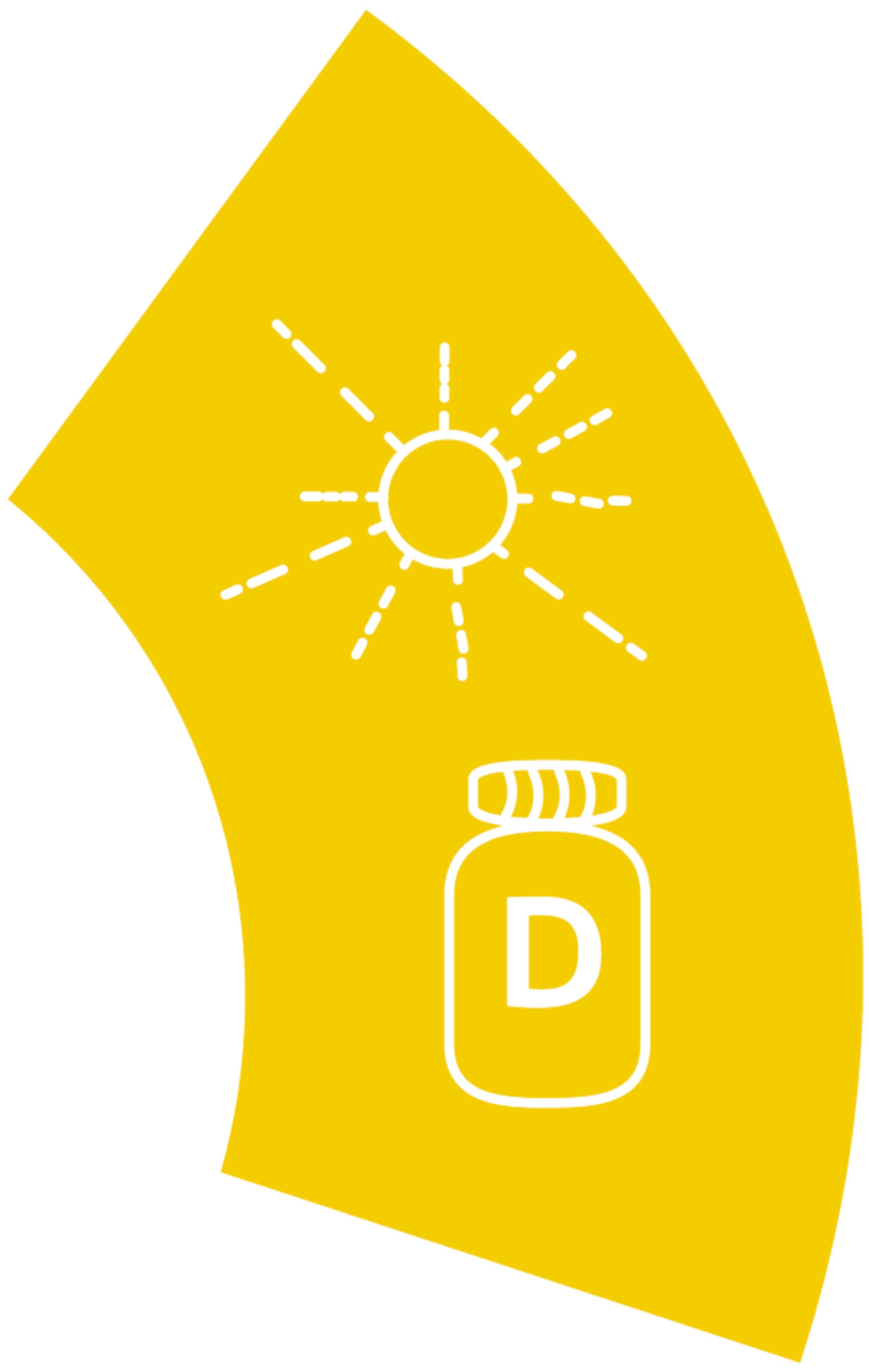 D-vitamin får man från solen och från D-vitamintillskott.