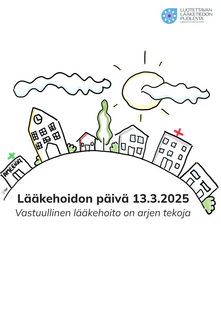 Kansallisen lääkeinformaatioverkoston (Fimea) luoma kuva lääkehoidon päivästä