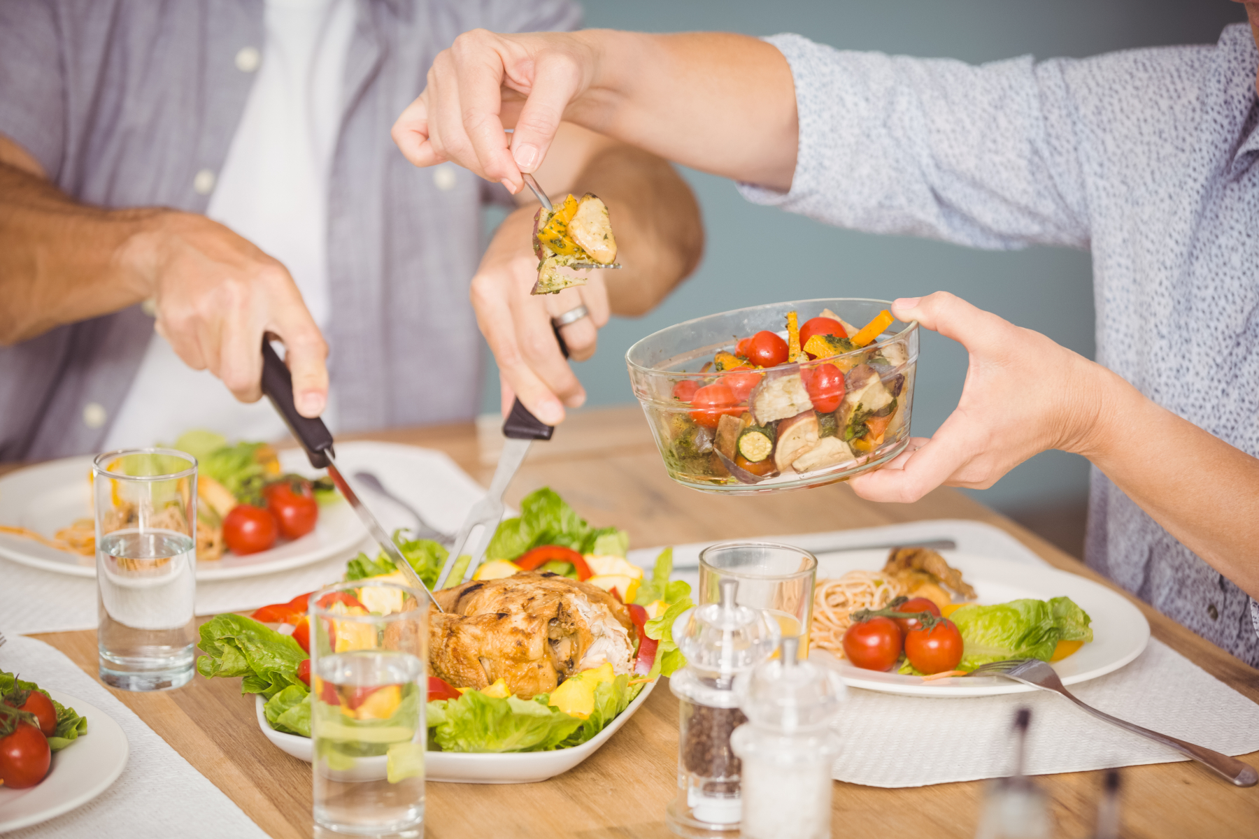 Det är bra att äta grönsaker vid varje måltid.