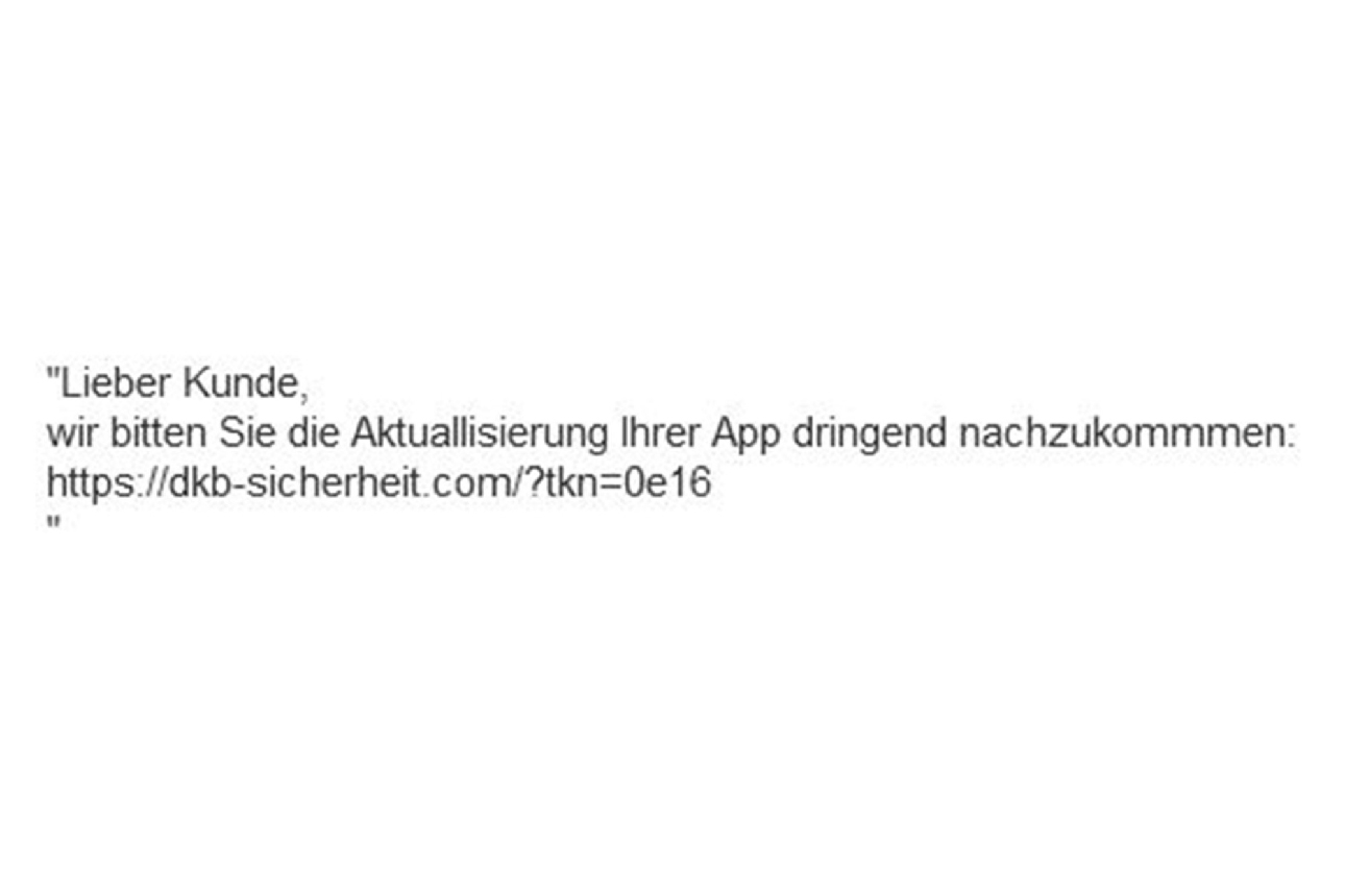 Phishing - SMS Beispiel