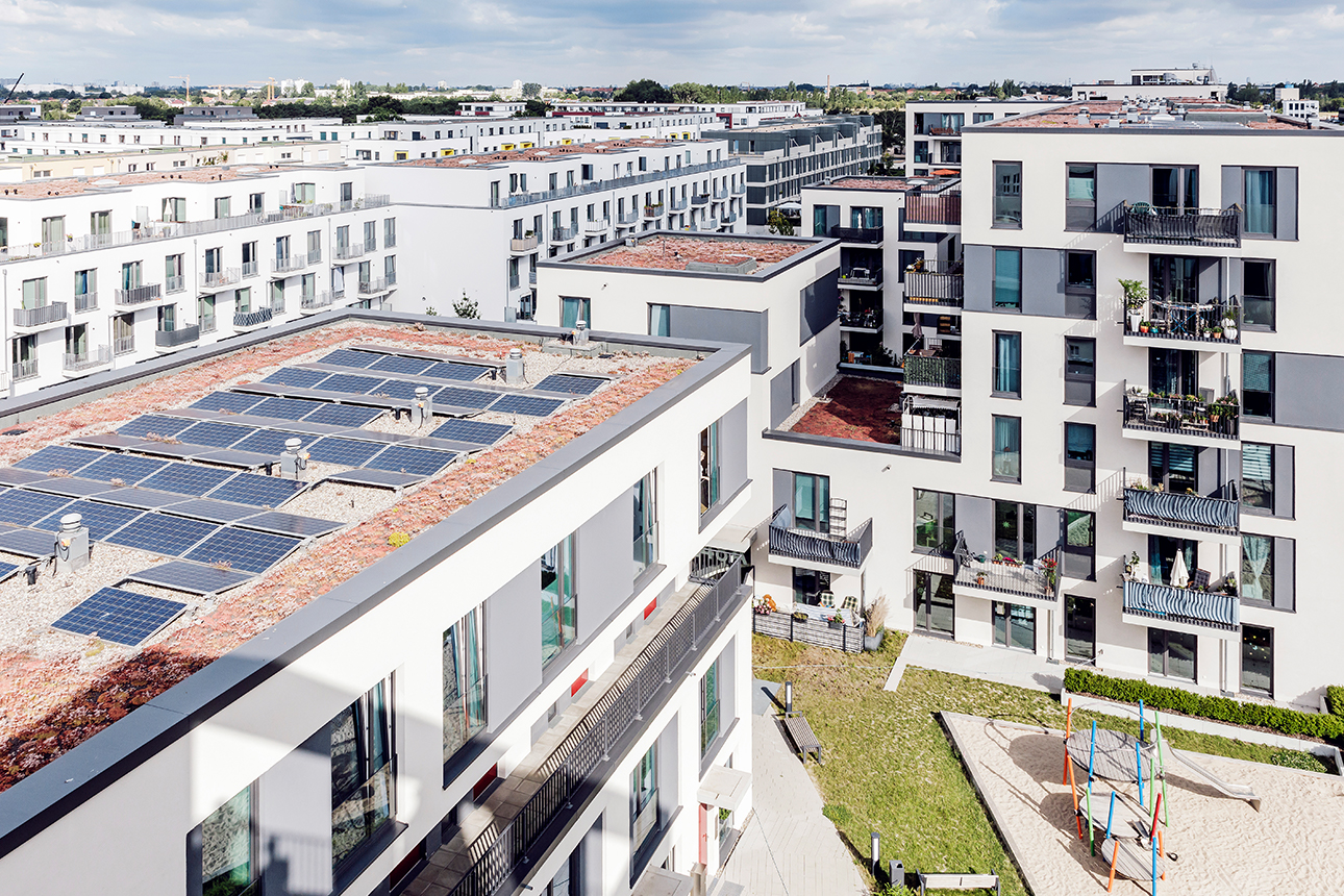 Solaranlage auf Mehrfamilienhaus