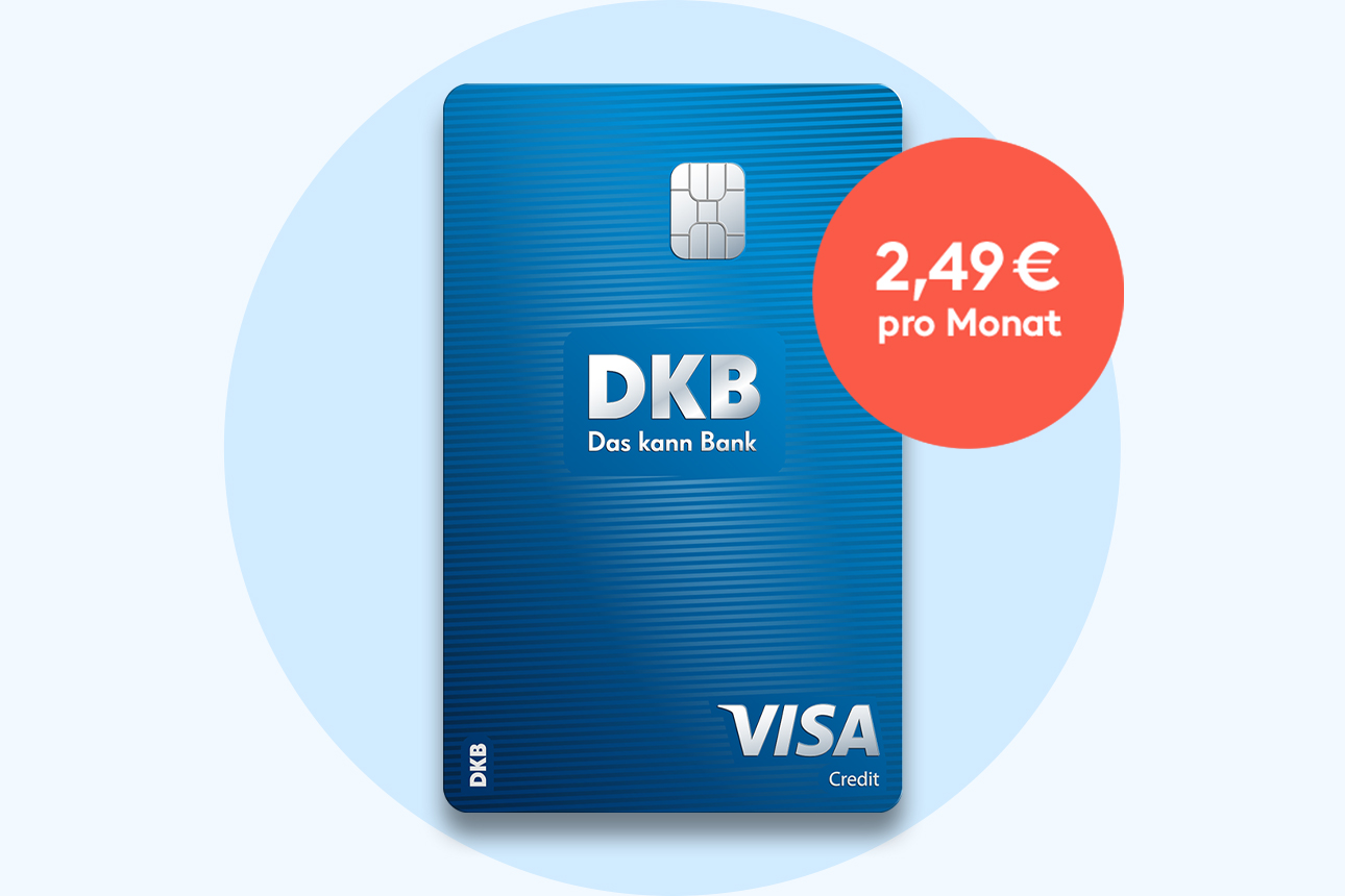 Illustration der DKB Visa Kreditkarte