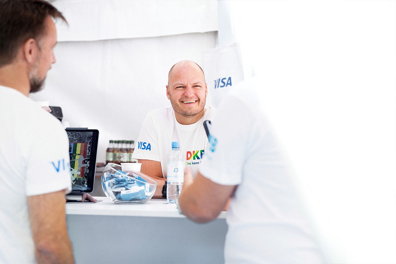 DKB-Vorstände Jan und Tilo im Gespräch auf dem Stadtfest