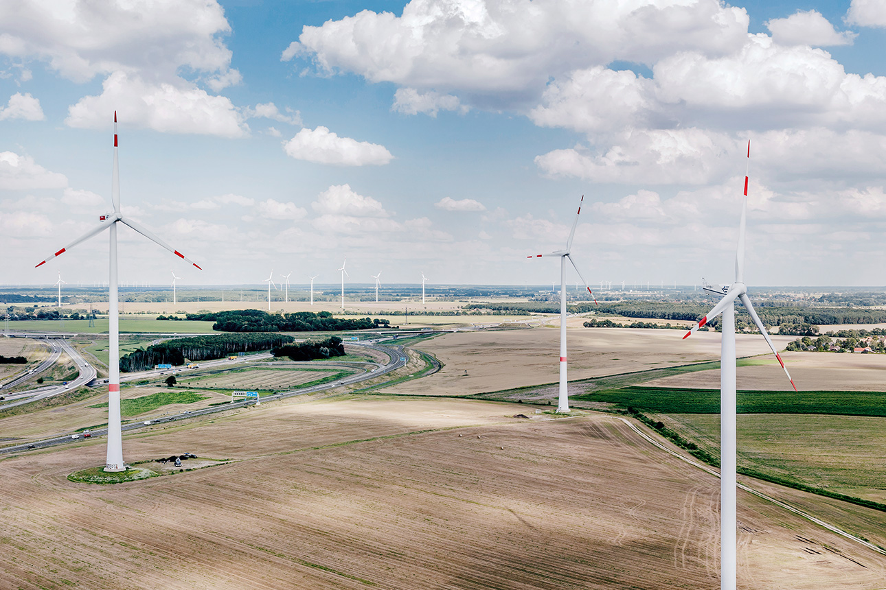 Windpark Lindenberg der Windprojekte Jan Teut GmbH