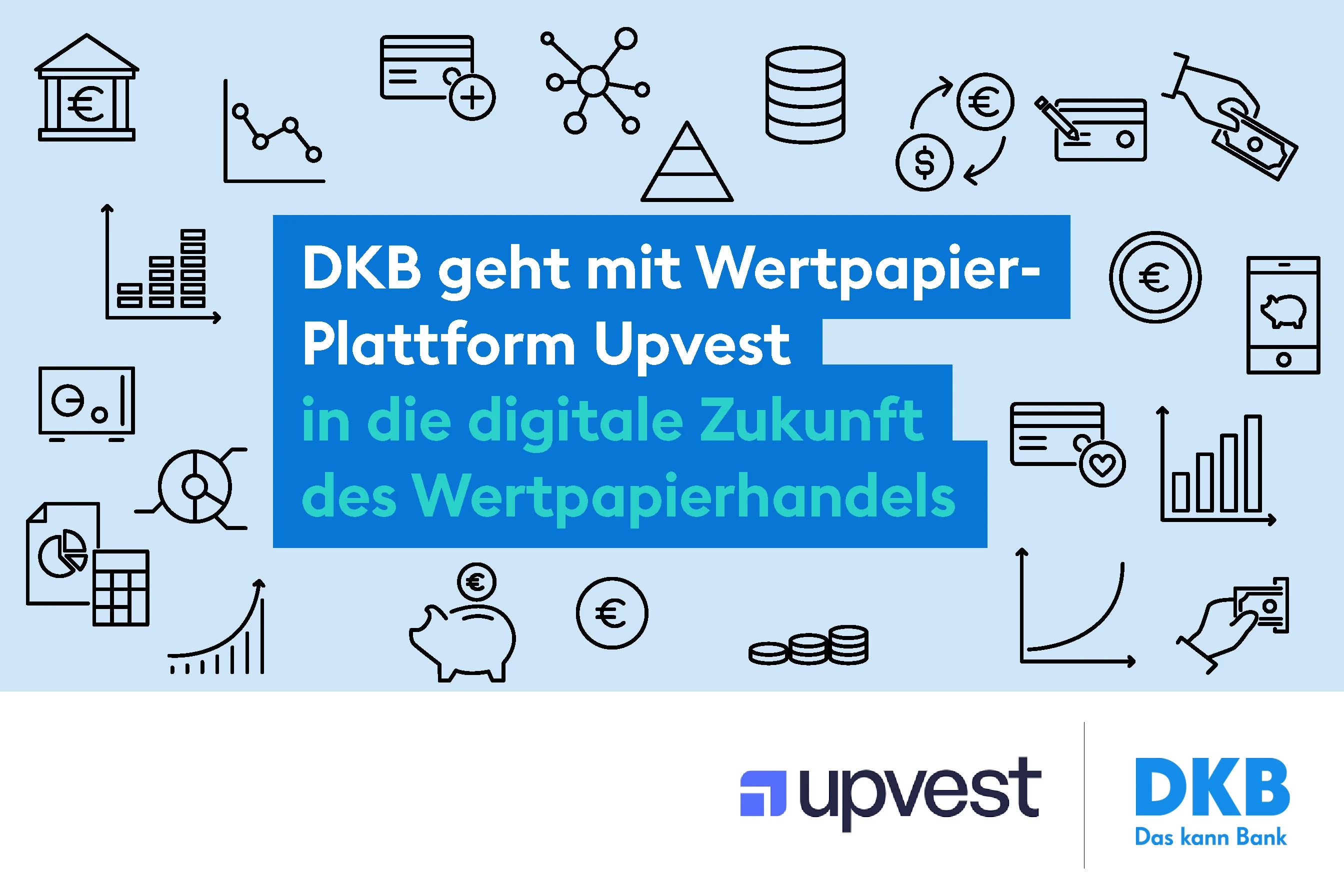 Illustration zur Kooperation zwischen DKB und Upvest