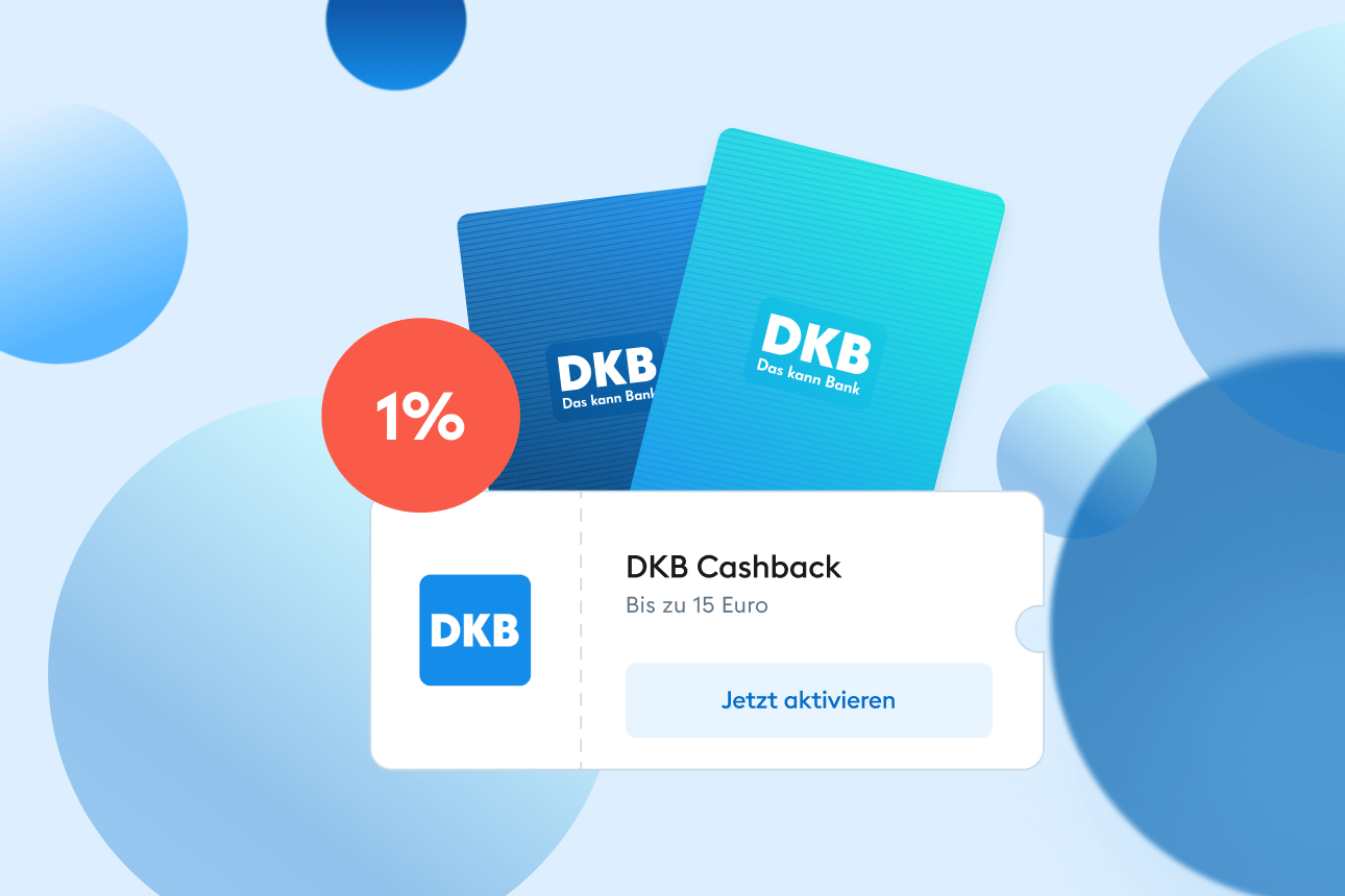 DKB Cashback mit 1 % und bis zu 15 Euro