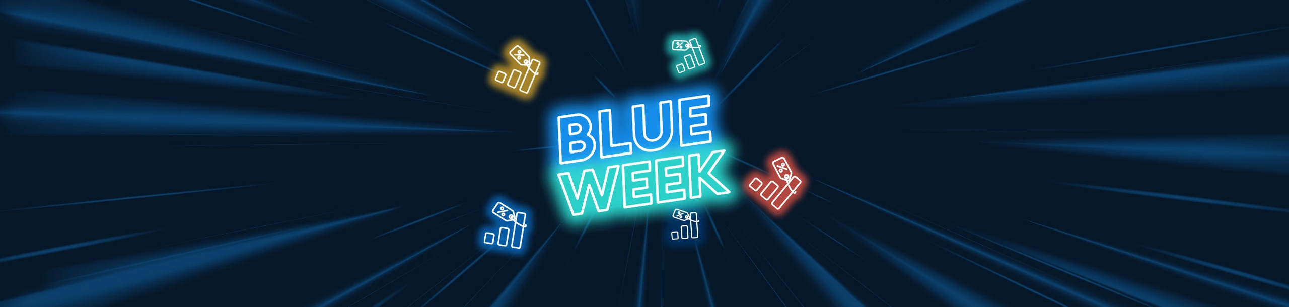Motive zur Aktionswoche "Blue Week" für die Trading-Aktion