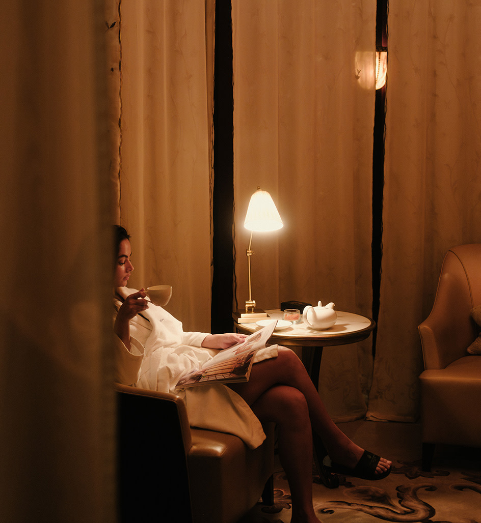 Spa Lounge with Model