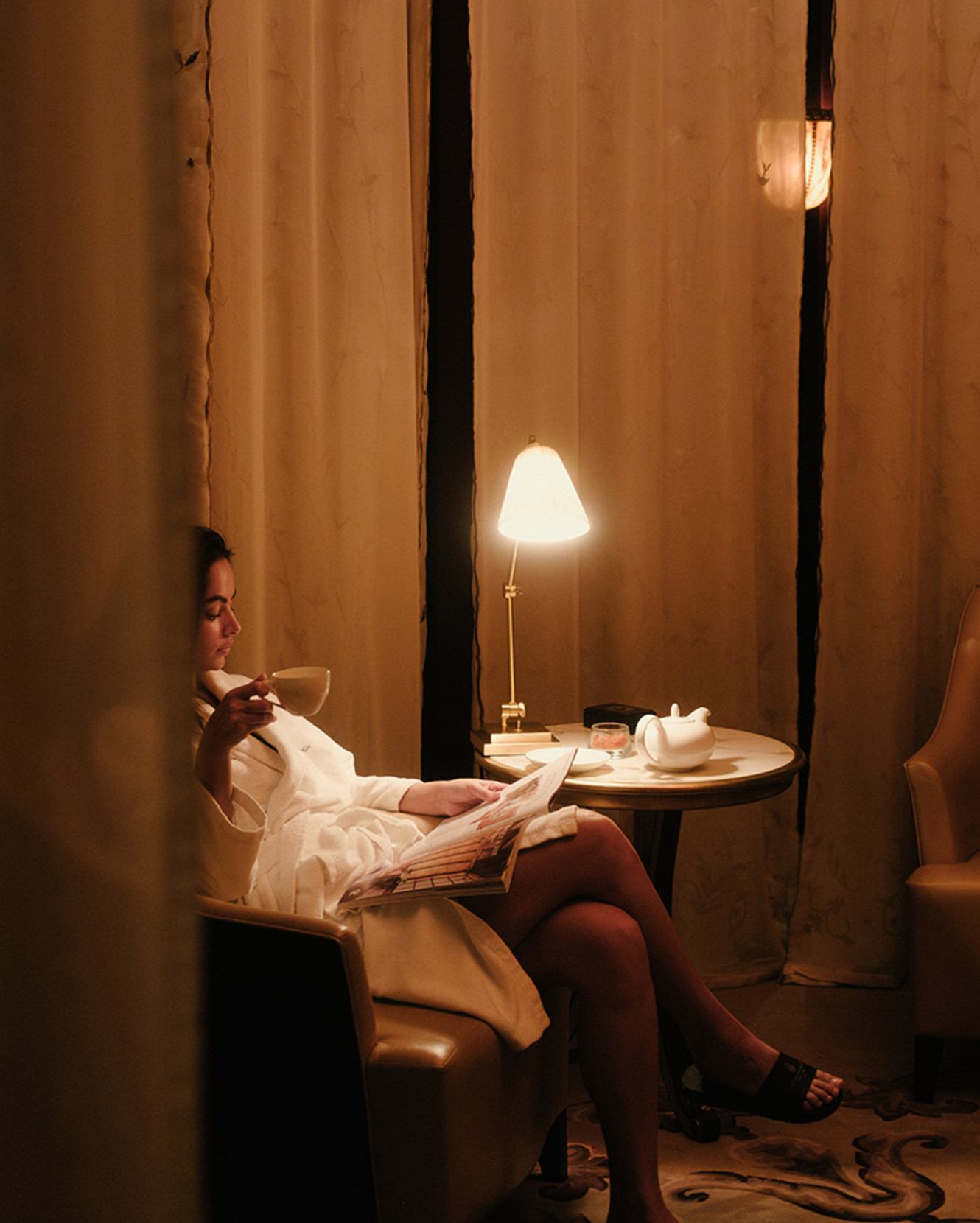 Spa Lounge with Model
