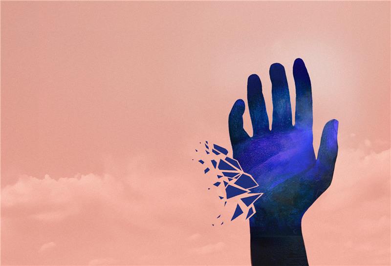 Shattered hand