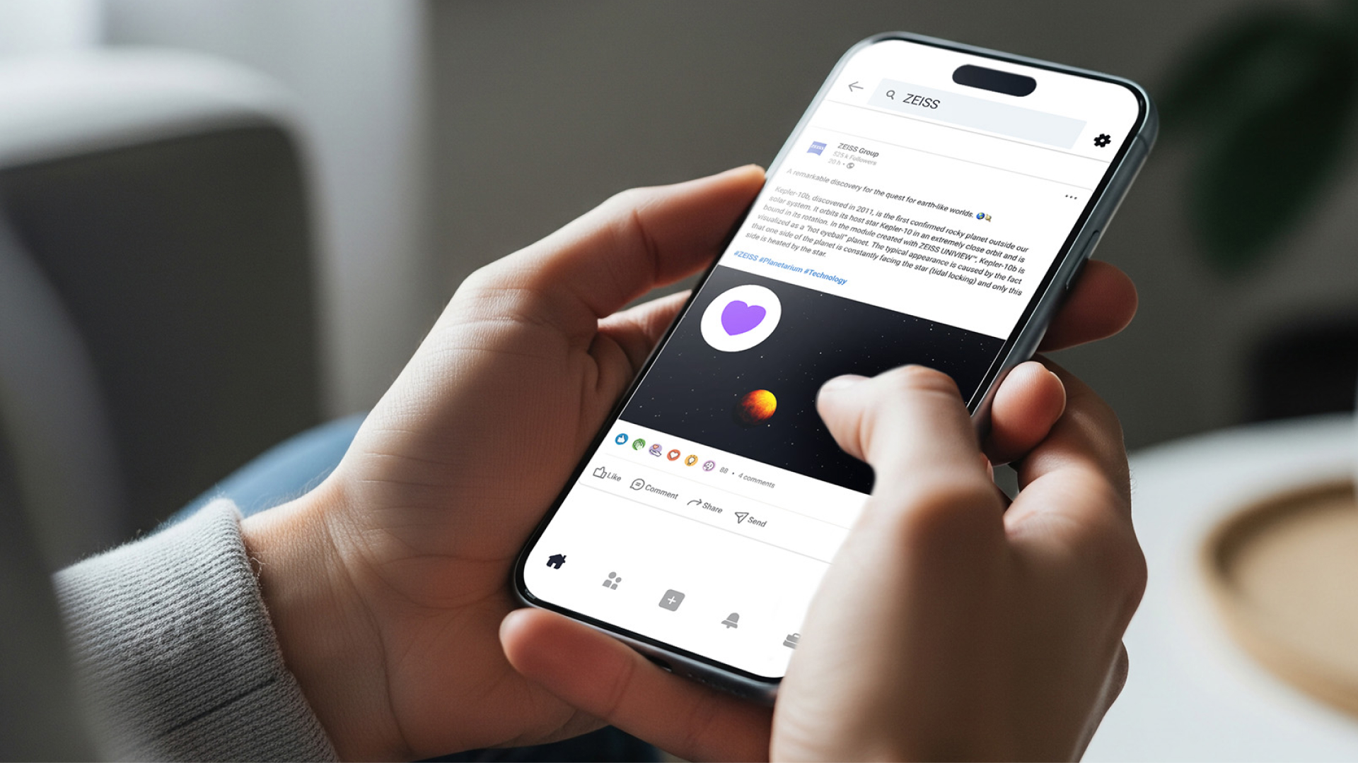 Social media posts and UI enhancement