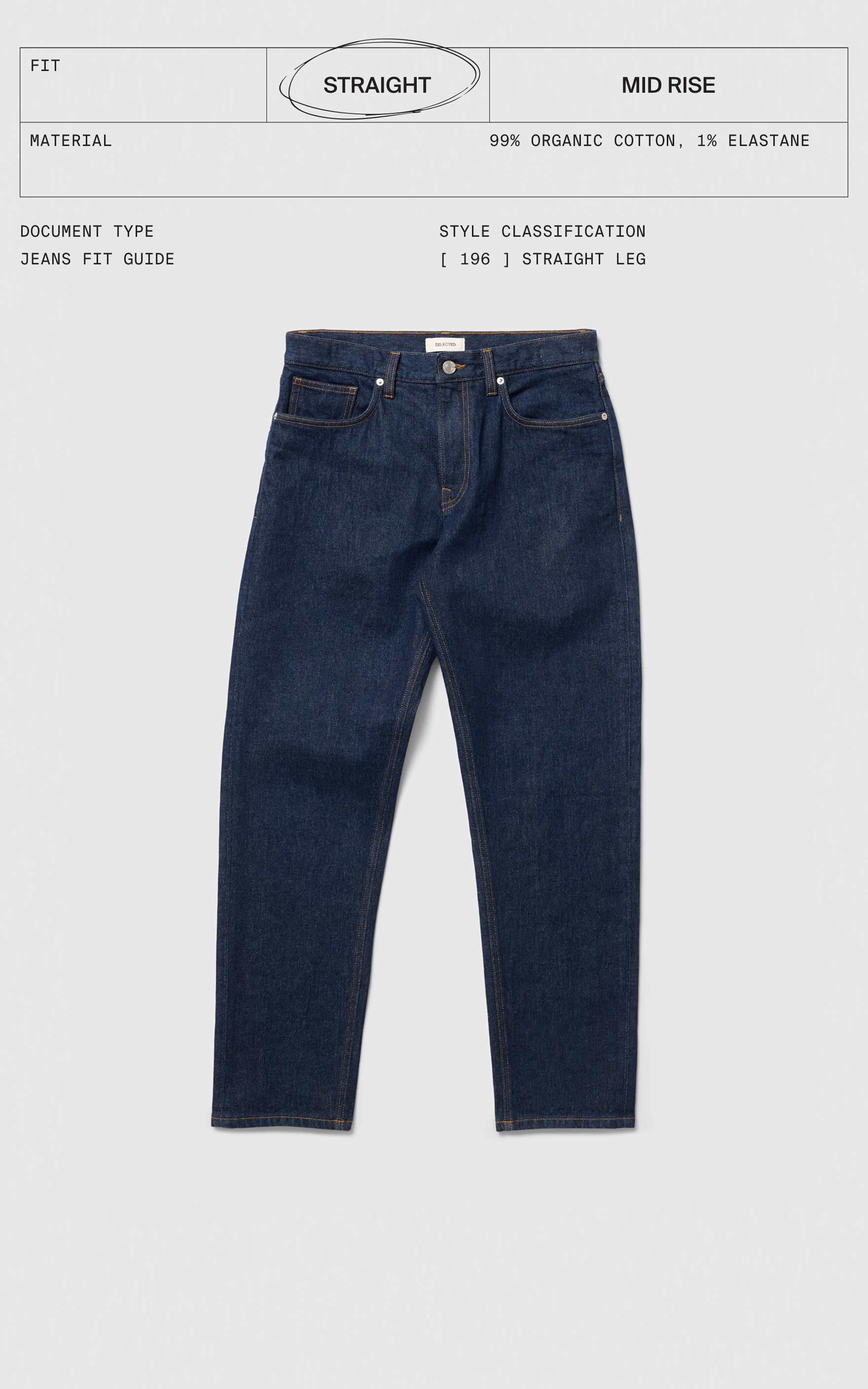 SELECTED HOMME Three Dean Vaqueros, Azul (Denim), 31/34 Para Hombre
