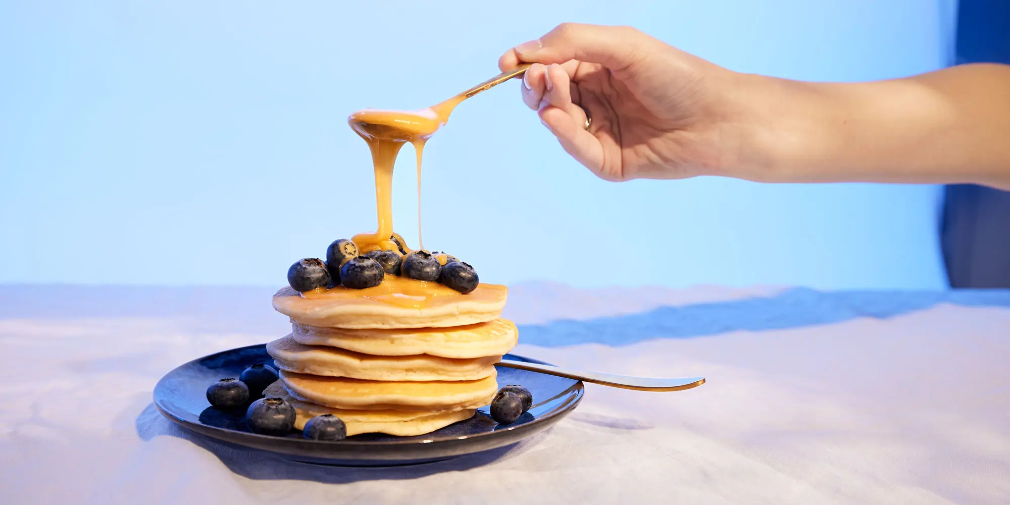 Honey Blueberries Pancakes 1834 Recrop