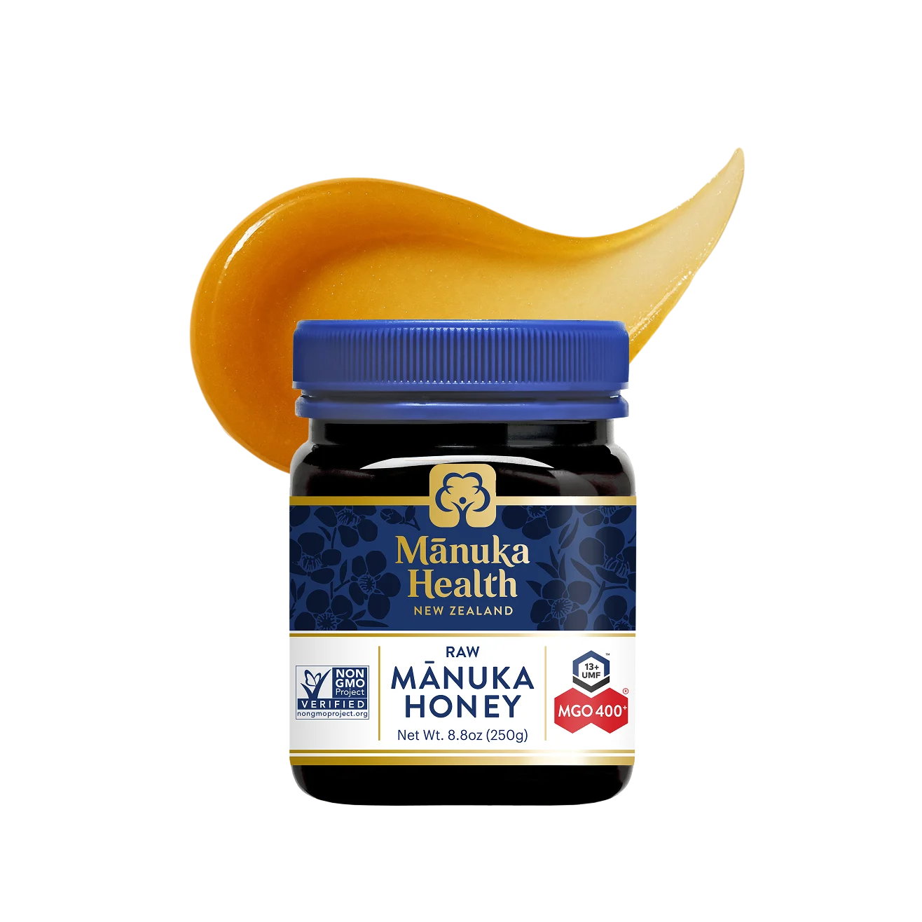 Manuka-Honey---MGO400-UMF13-250g---USA-Non-GMO---Front-v1