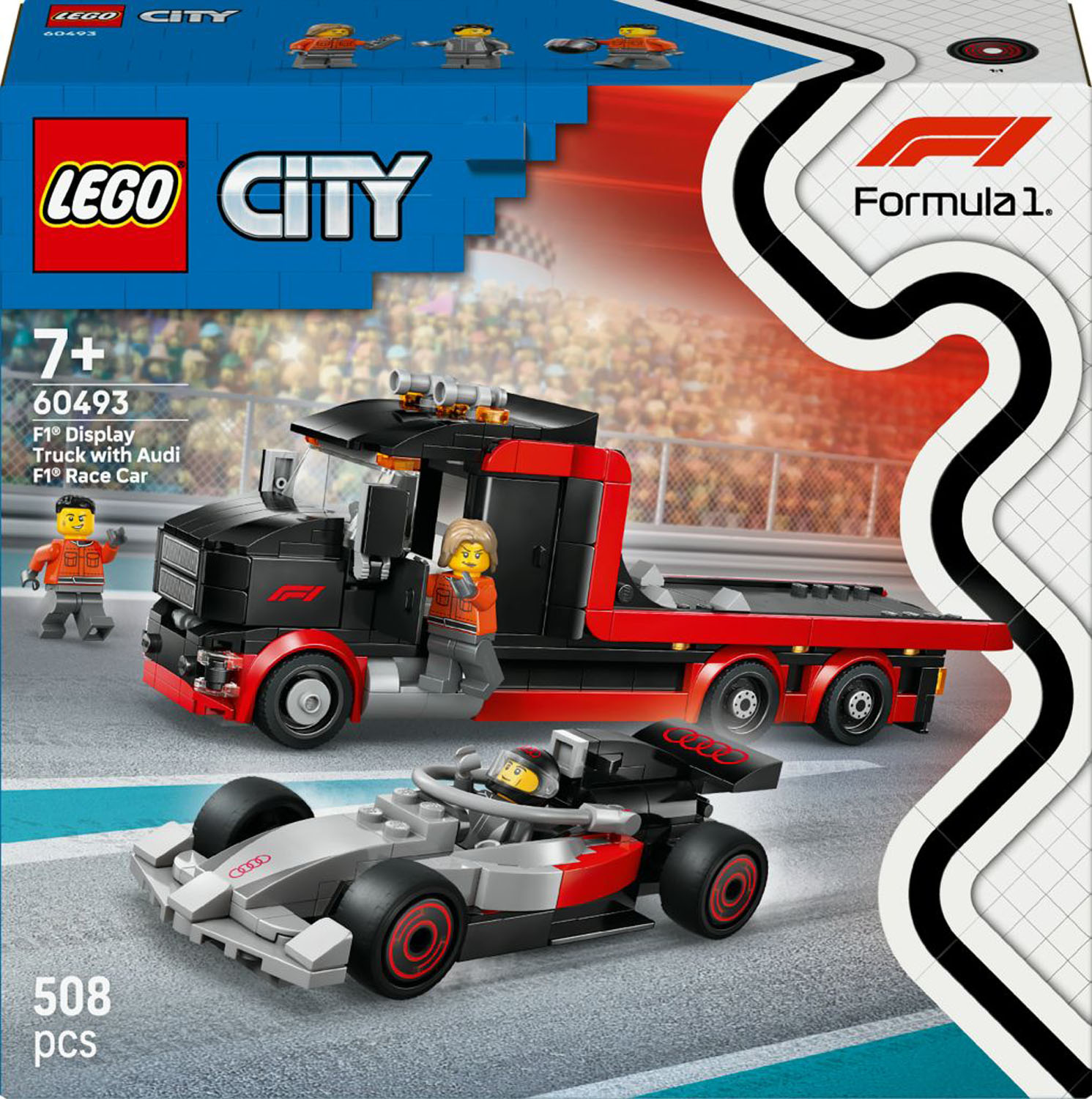 Lego City F1-trailer med Audi F1-racerbil 60493 4