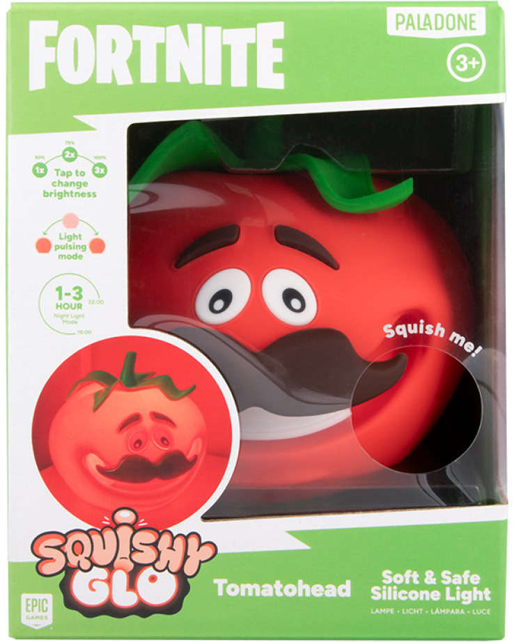 Fortnite SquishyGlo Tomatohead uppladdningsbar silikonlampa
