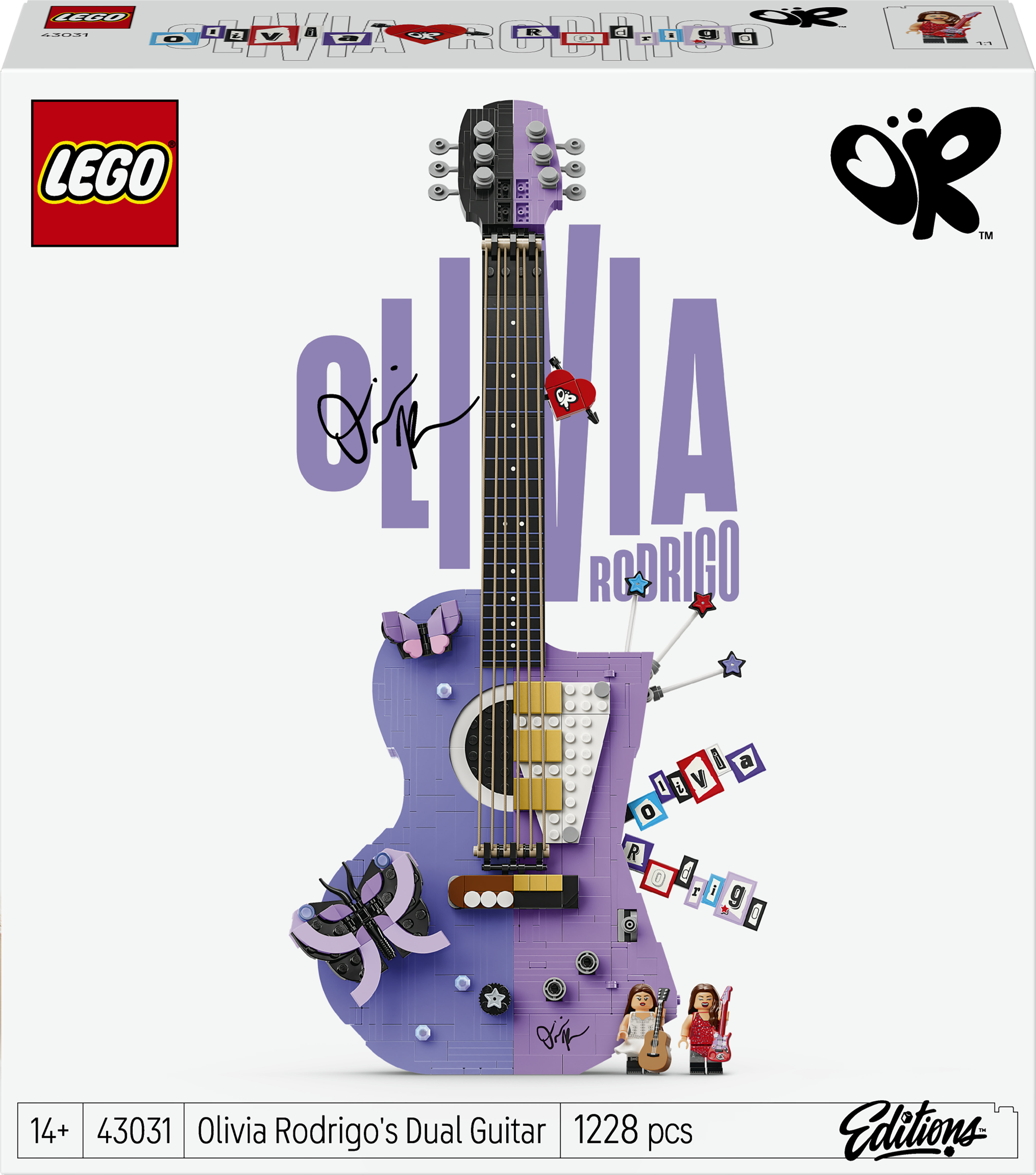 LEGO Editions Music Olivia Rodrigos tvåfärgade gitarr 43031