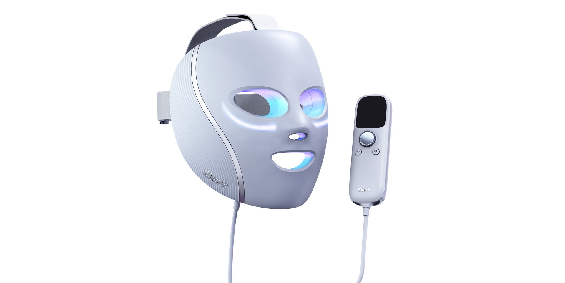 Shark Cryoglow FW312EUPL LED ansiktsmask och ögonkylning 480 ljuskällor röd/blå/infraröd 4 program fjärrkontroll