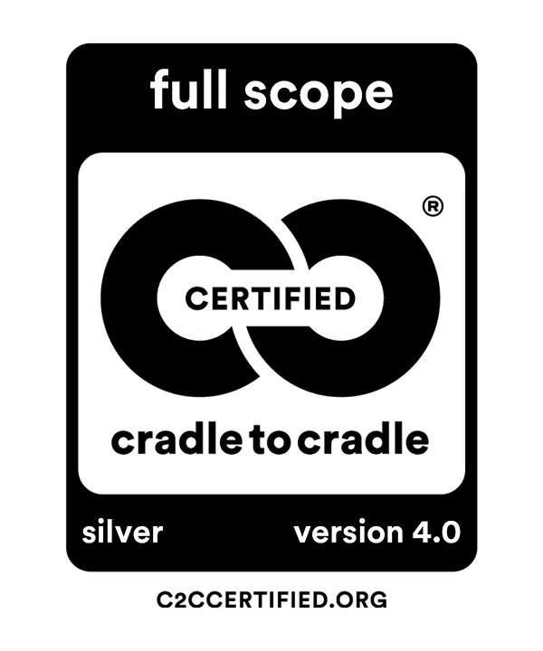 Cradle to Cradle zertifiziert: Produkte für Kreislaufwirtschaft, Stufe Silber, Version 4.0.
