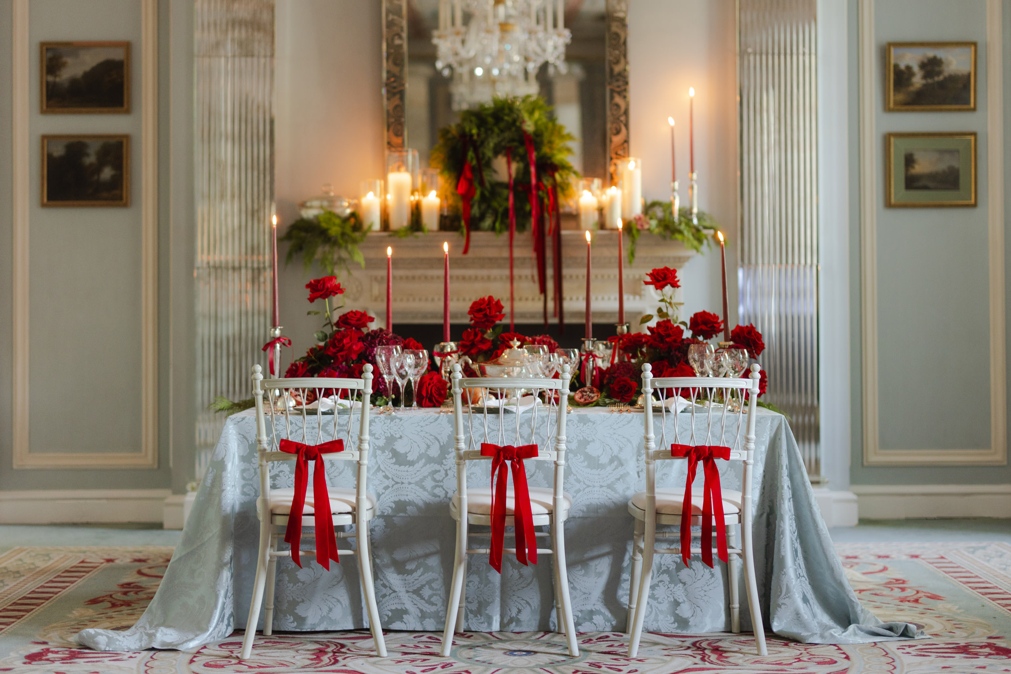 Festive Table Set Up Belgravia Room