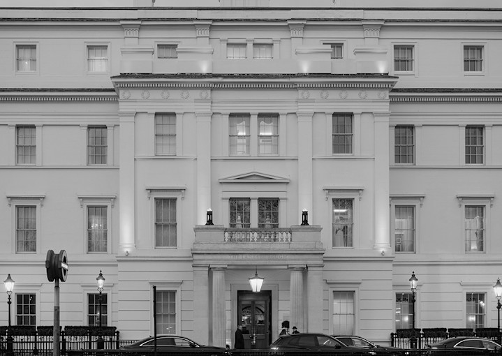 The Lanesborough hotel facade black white