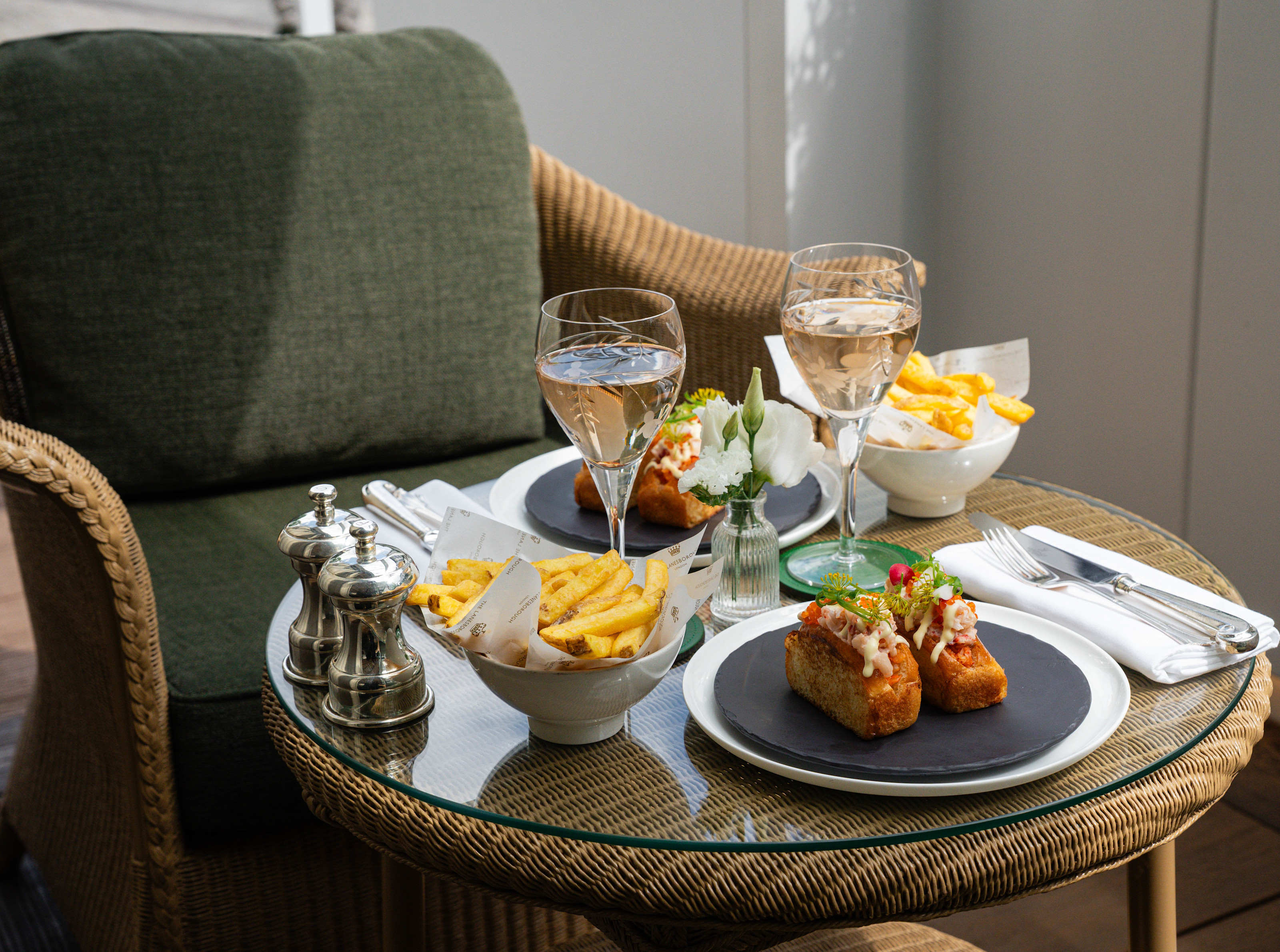 Rosé and Lobster Roll lunch at The Garden Room Terrace