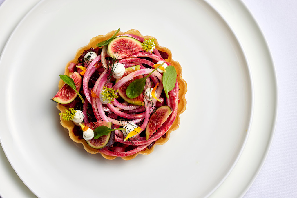 The Lanesborough Grill - Beetroot and goat’s curd tartlet