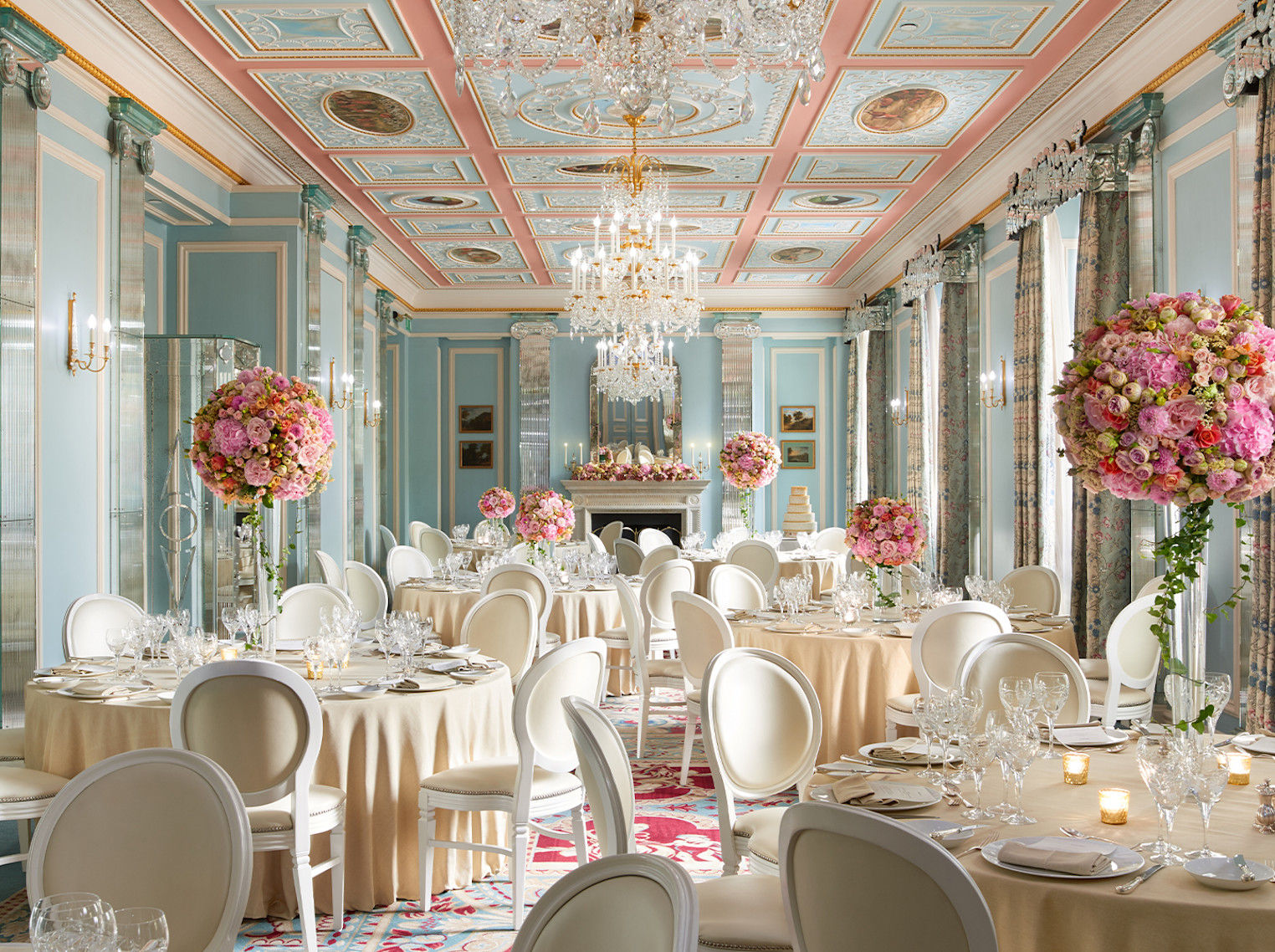 LAN - The Belgravia Room Wedding Set Up The Lanesborough London