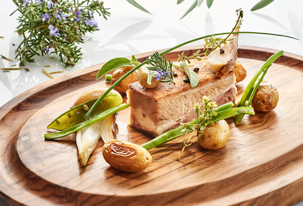 CSM - Poitrine de porc caramélisée aigre doux