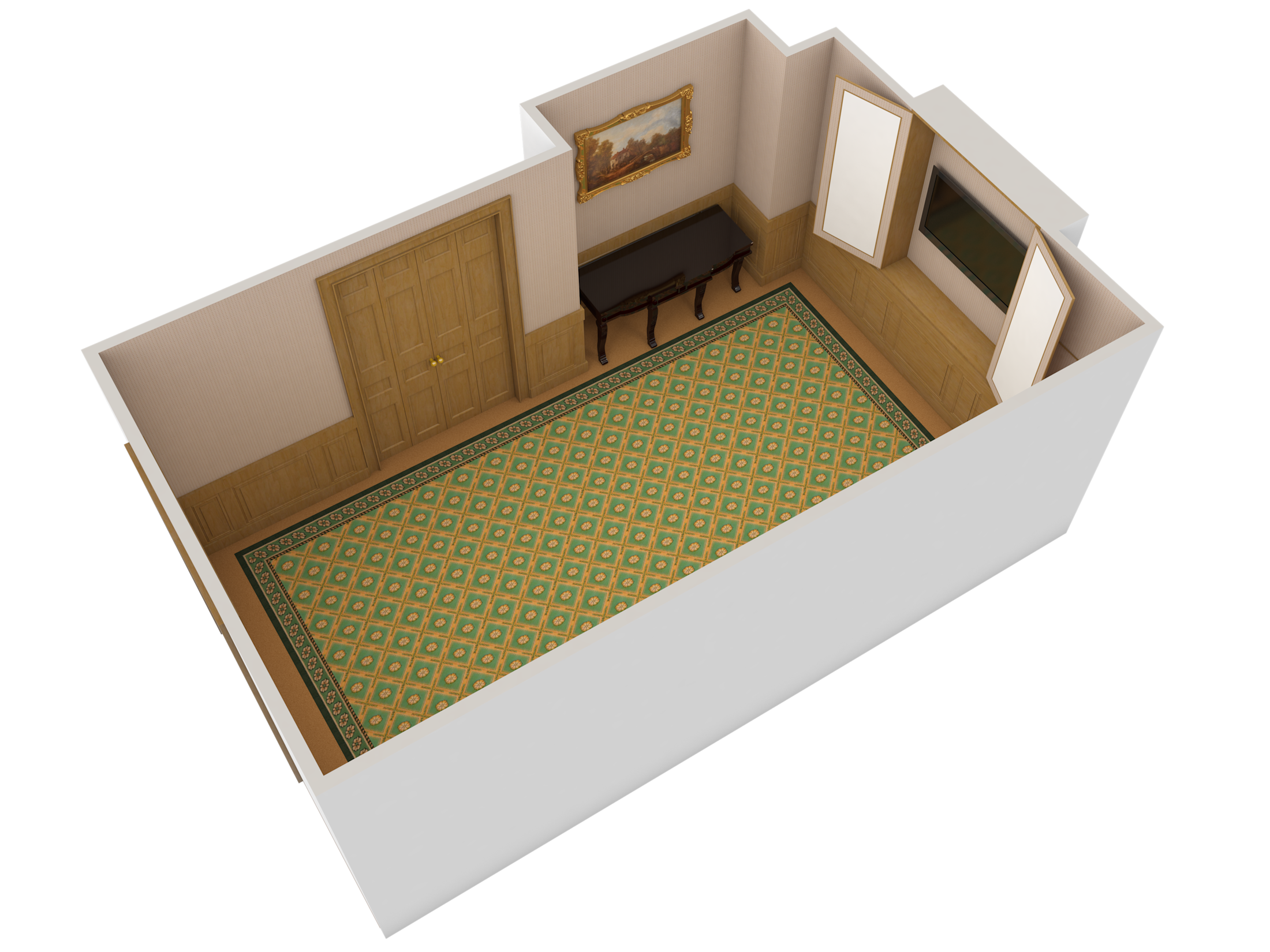 LAN - The Windsor Room - 3D Floor - View 2