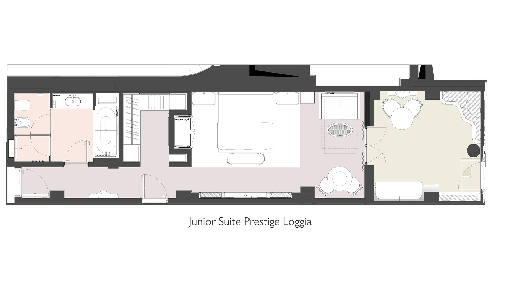 LPA - FLOORPLAN JUNIOR SUITE PRESTIGE LOGGIA