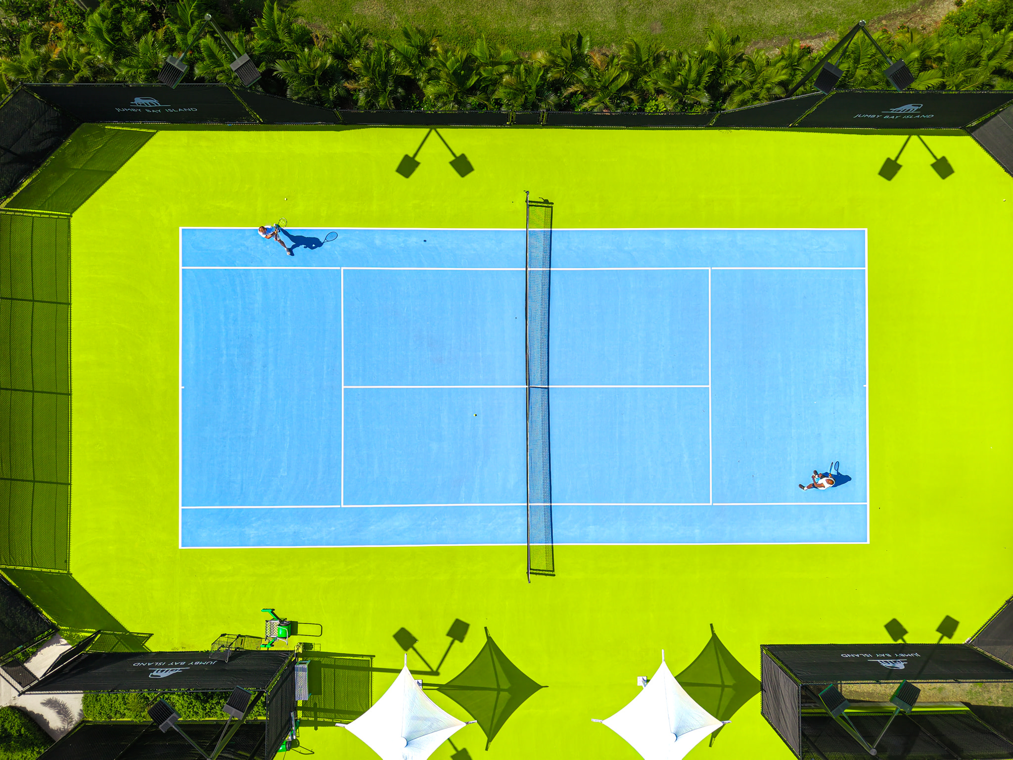Racquet club overhead shot