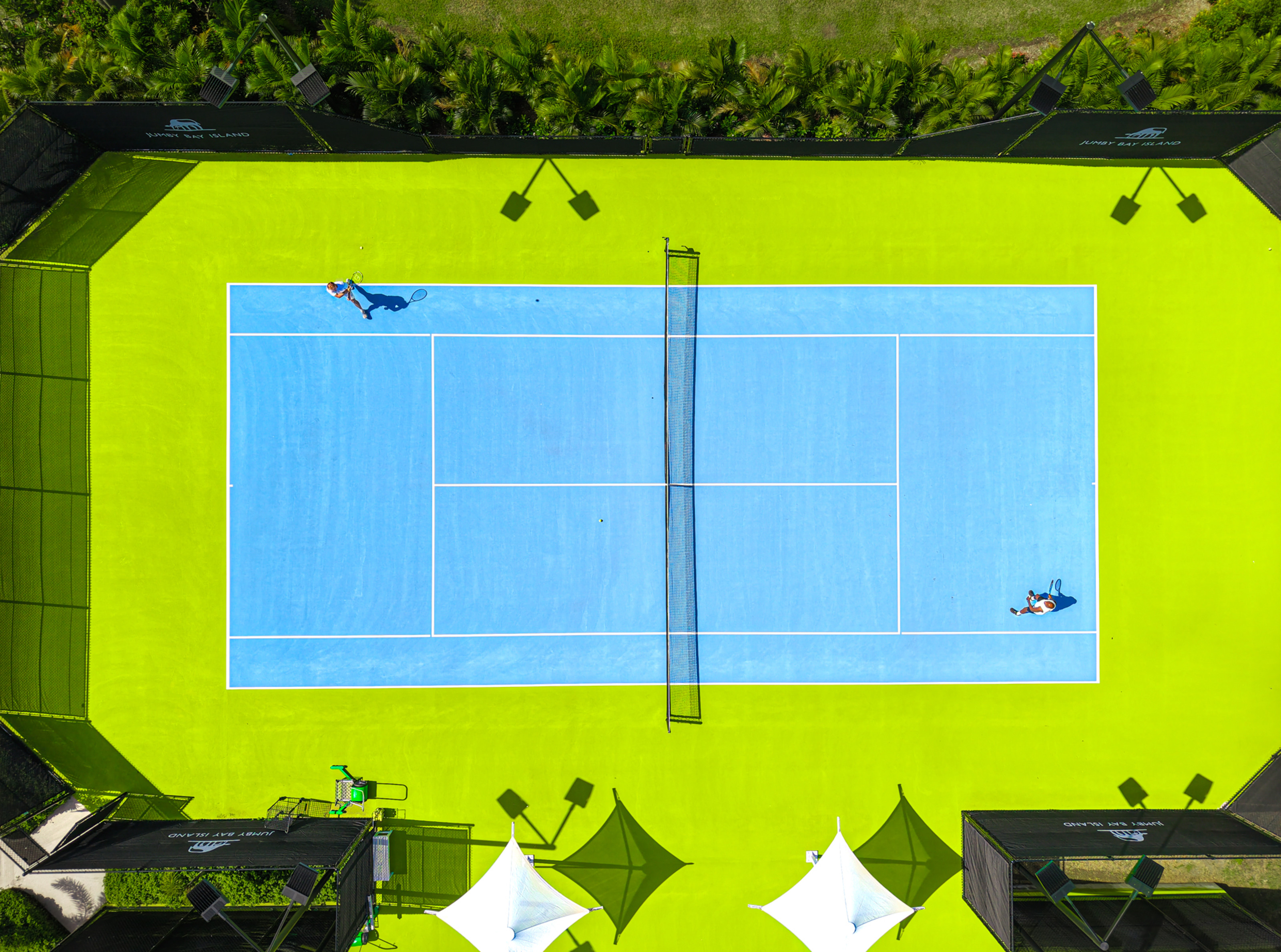Racquet club overhead shot