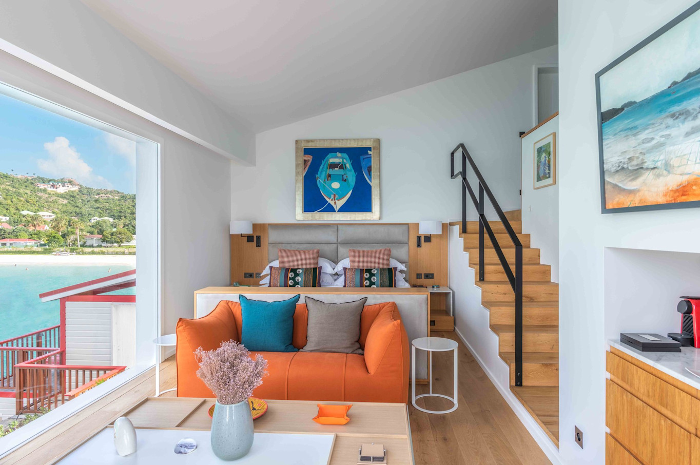 Chaussons Brodés Hôtel Eden Rock St Barths – Taille Unique, Blanc, Coton